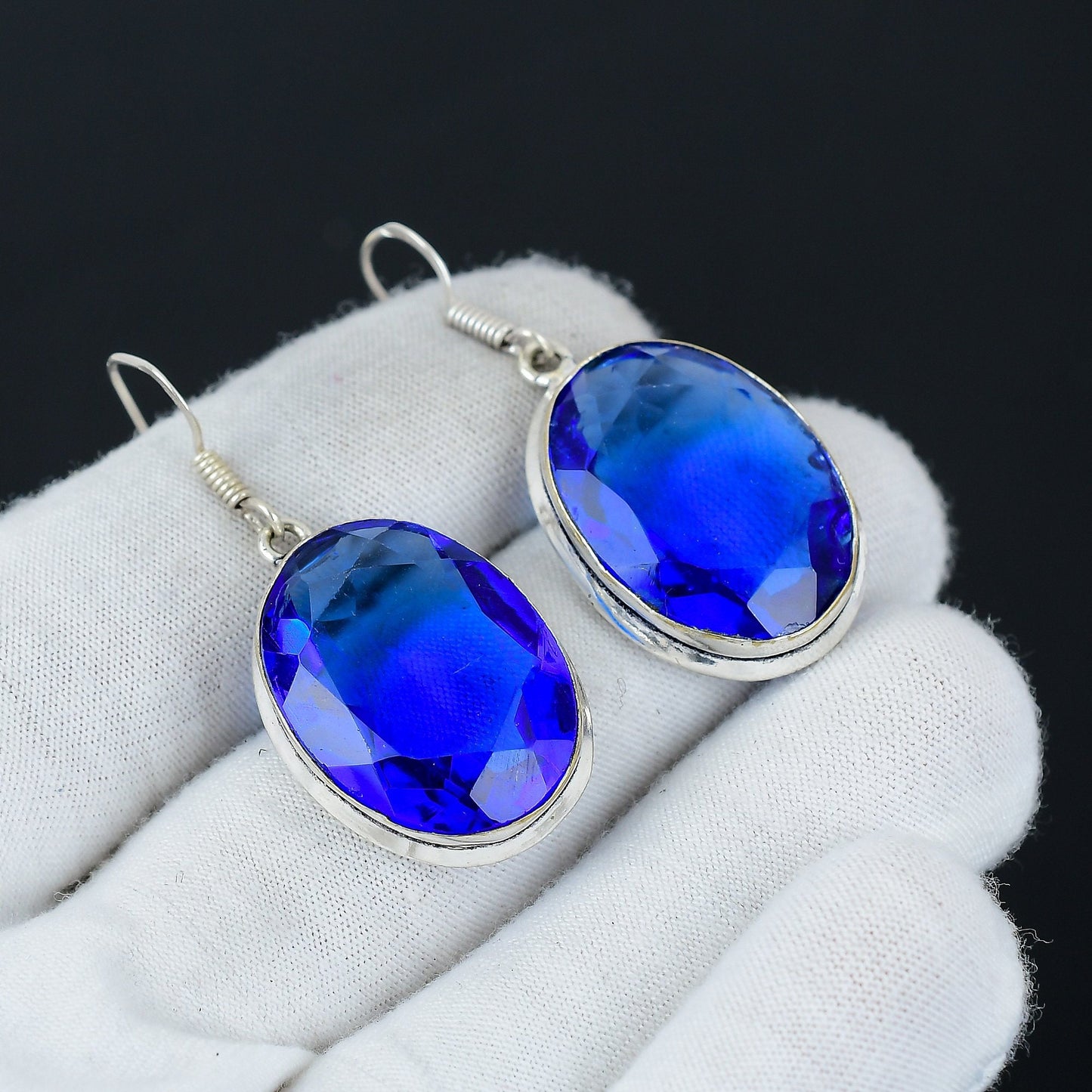 London Blue Topaz Gemstone Earrings
