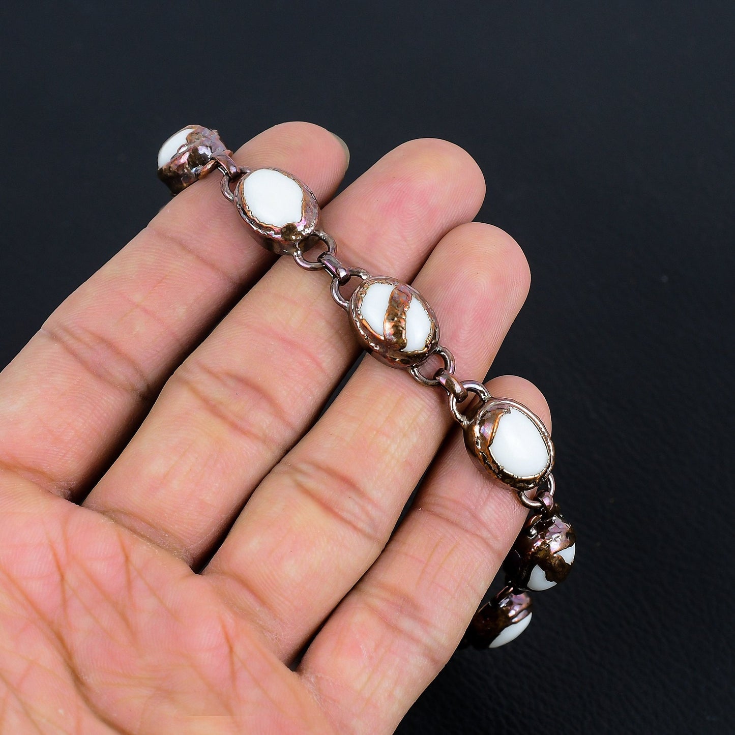 White Coral Gemstone Bracelet