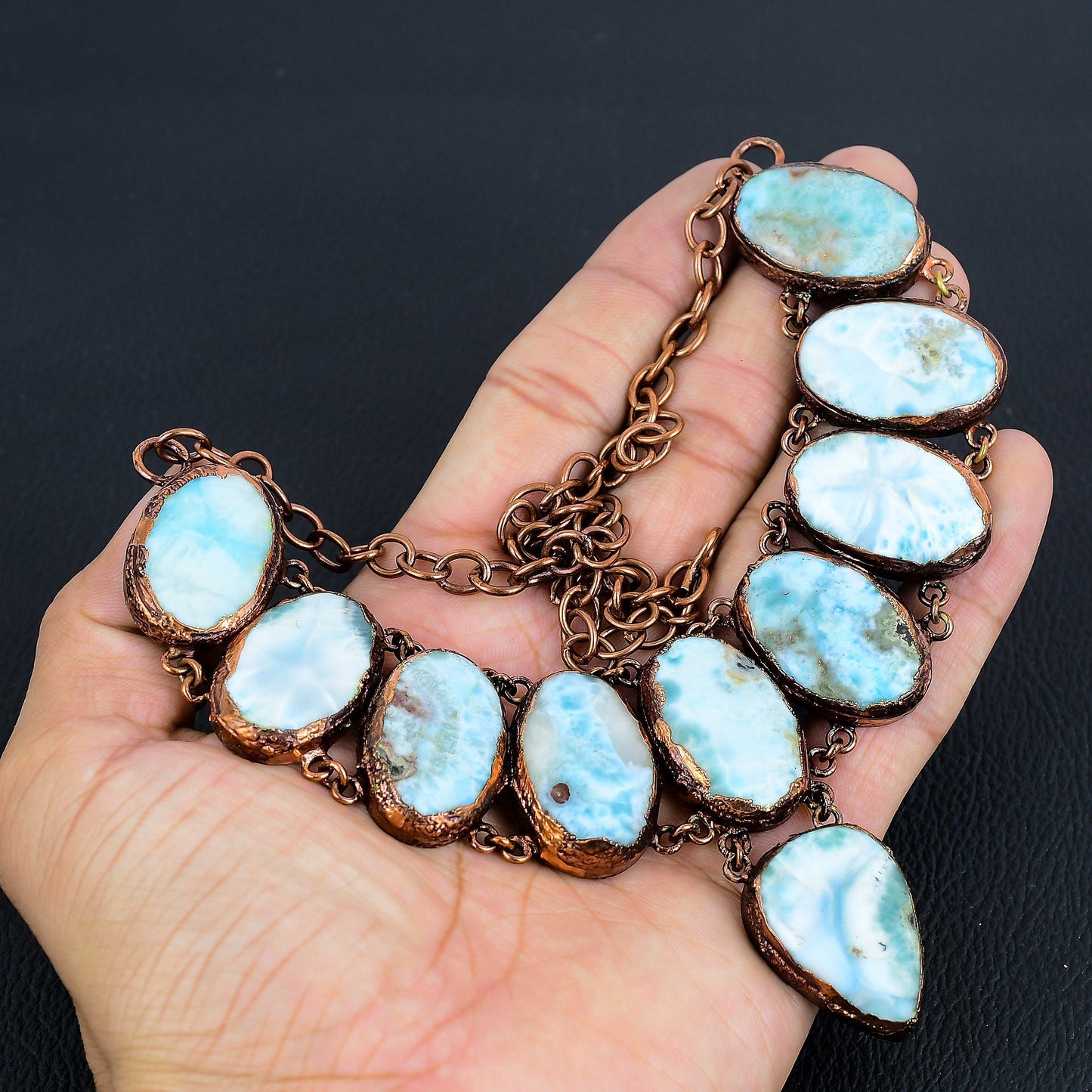 Blue Larimar Gemstone Necklace