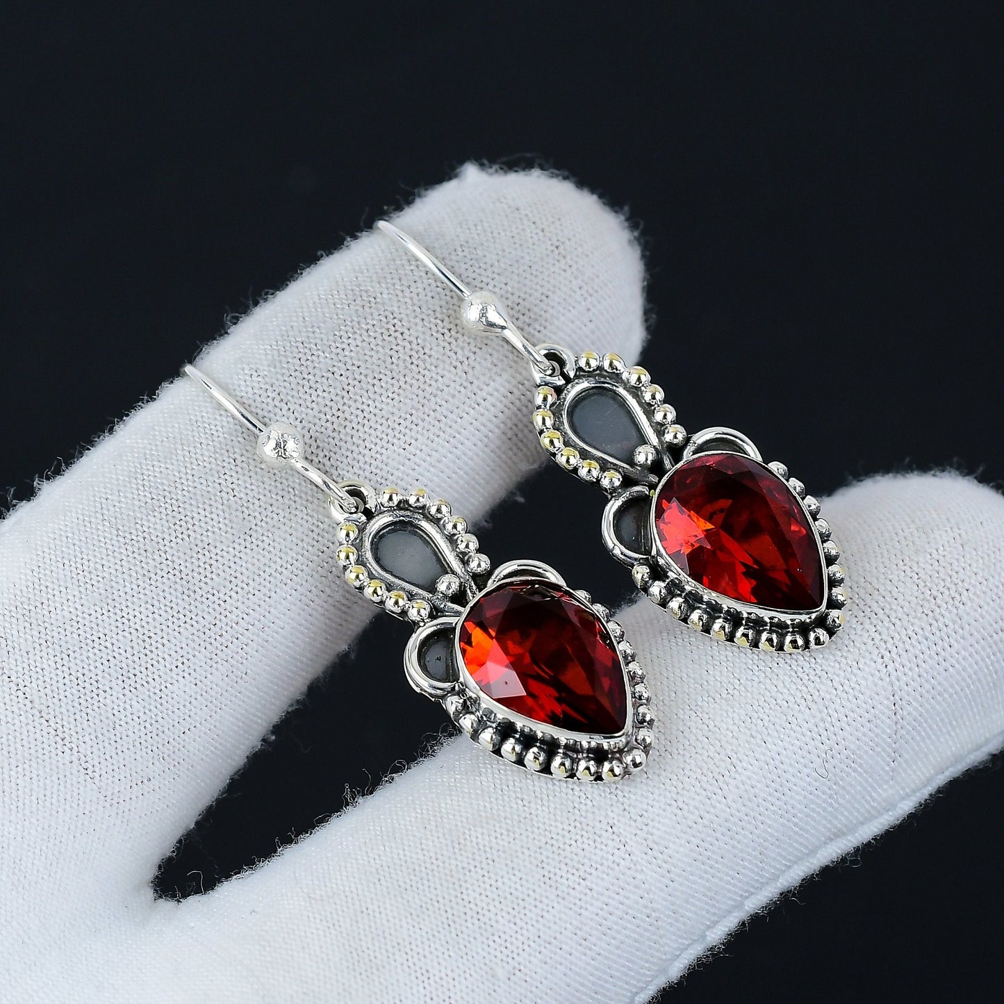 Blue Topaz Gemstone Earrings