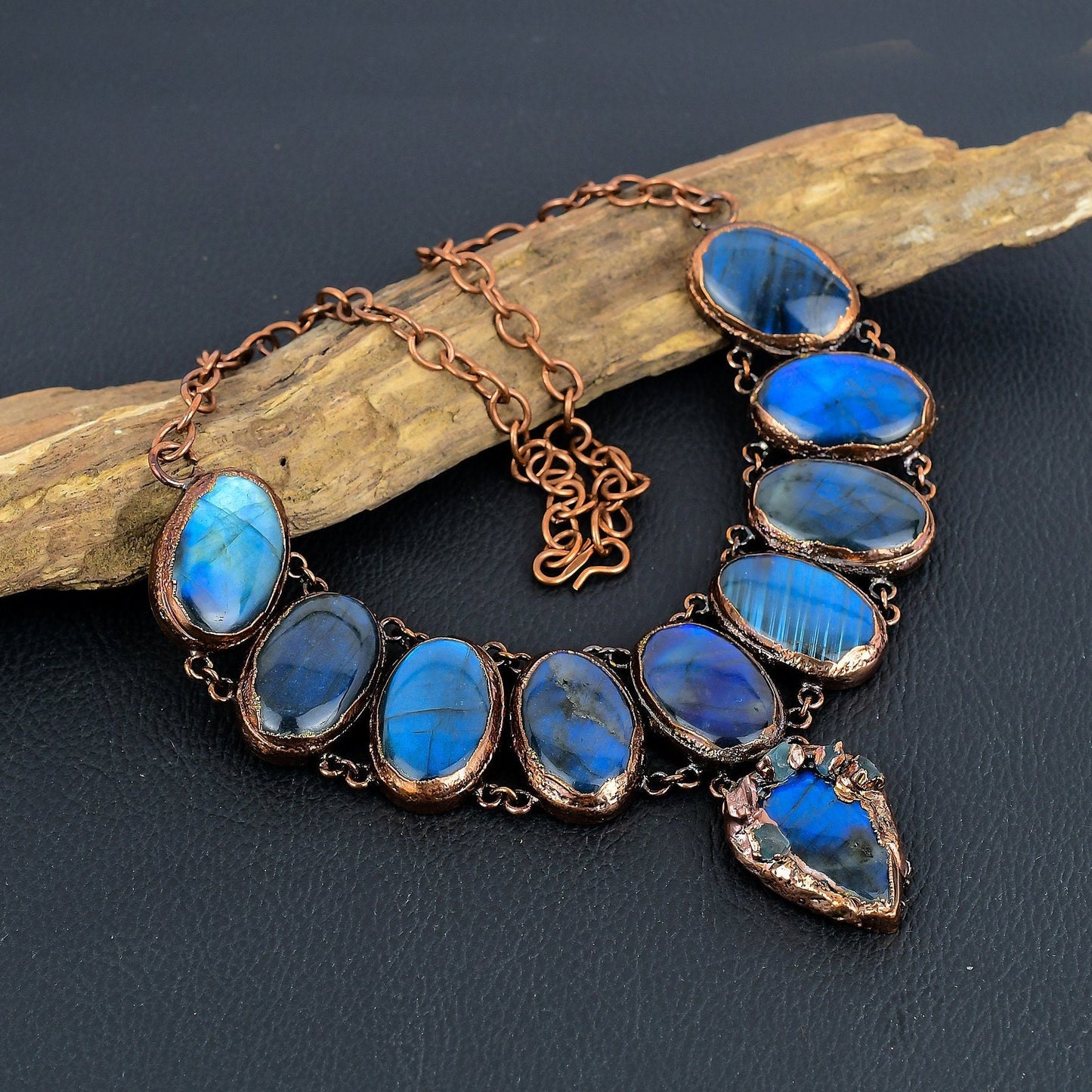 Blue Labradorite Gemstone Necklace