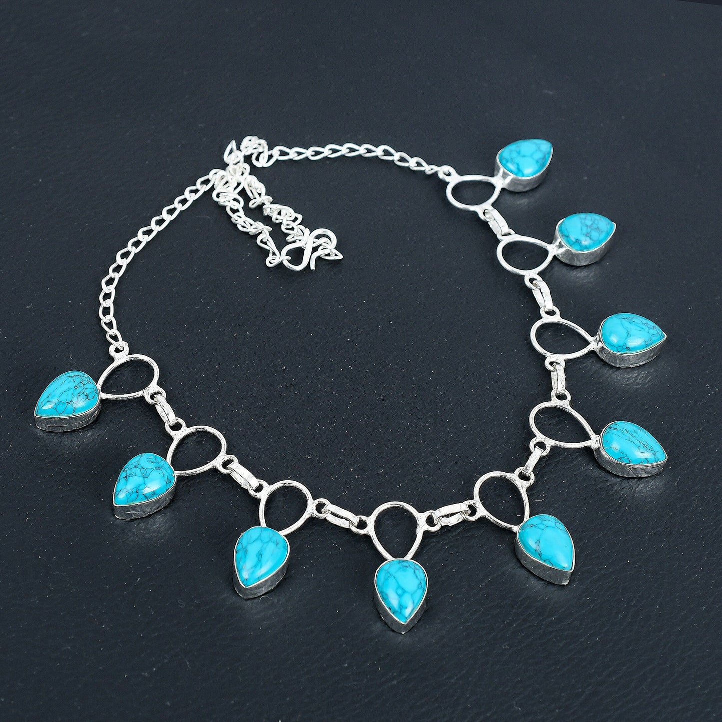 Dainty Turquoise Silver Necklace