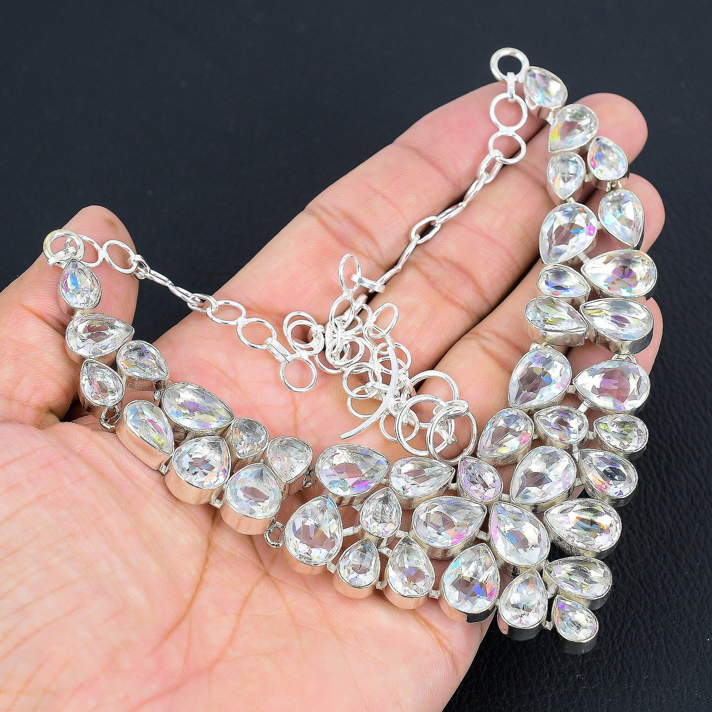 White Mystic Topaz 925 Sterling Silver Necklace