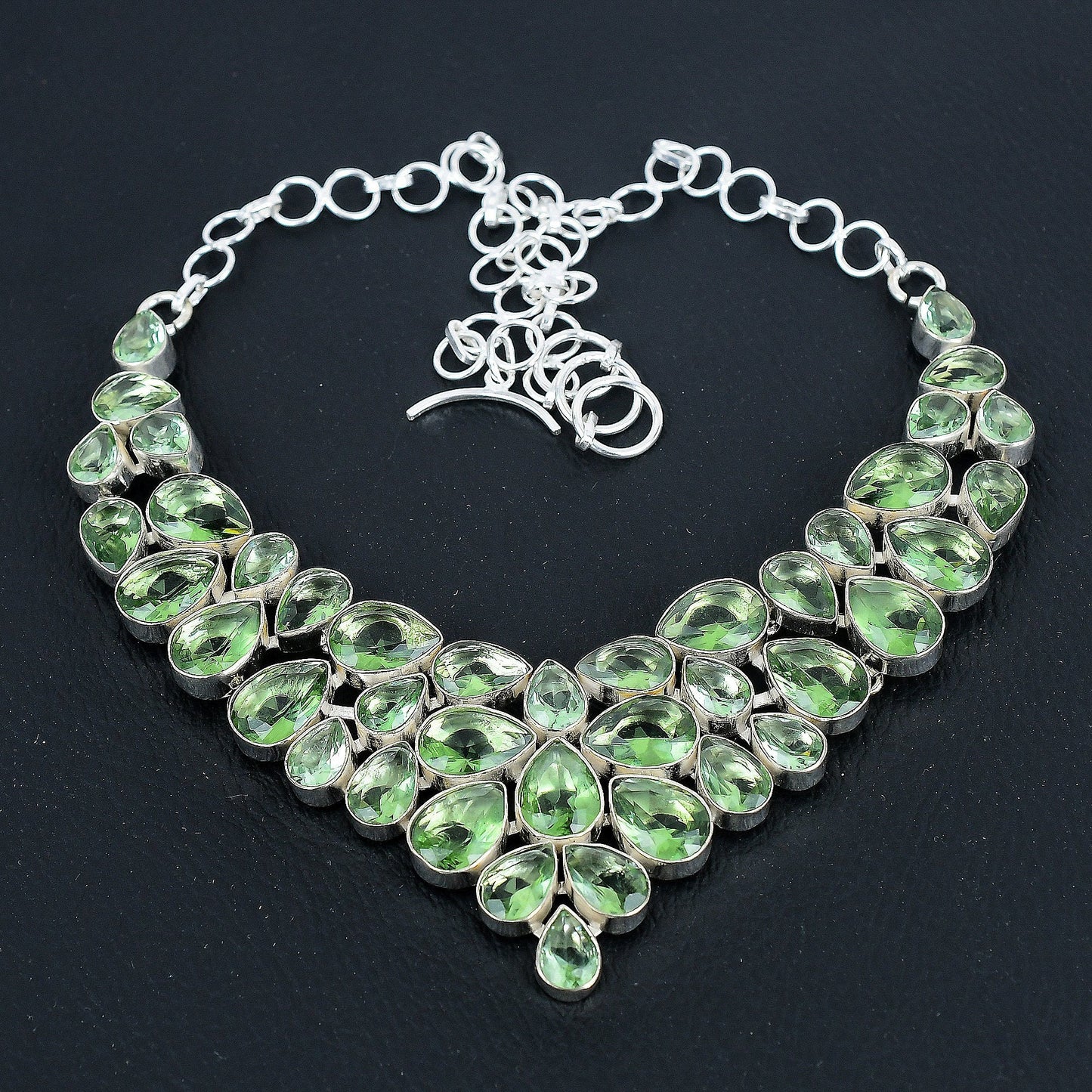 Green Amethyst Gemstone Necklace