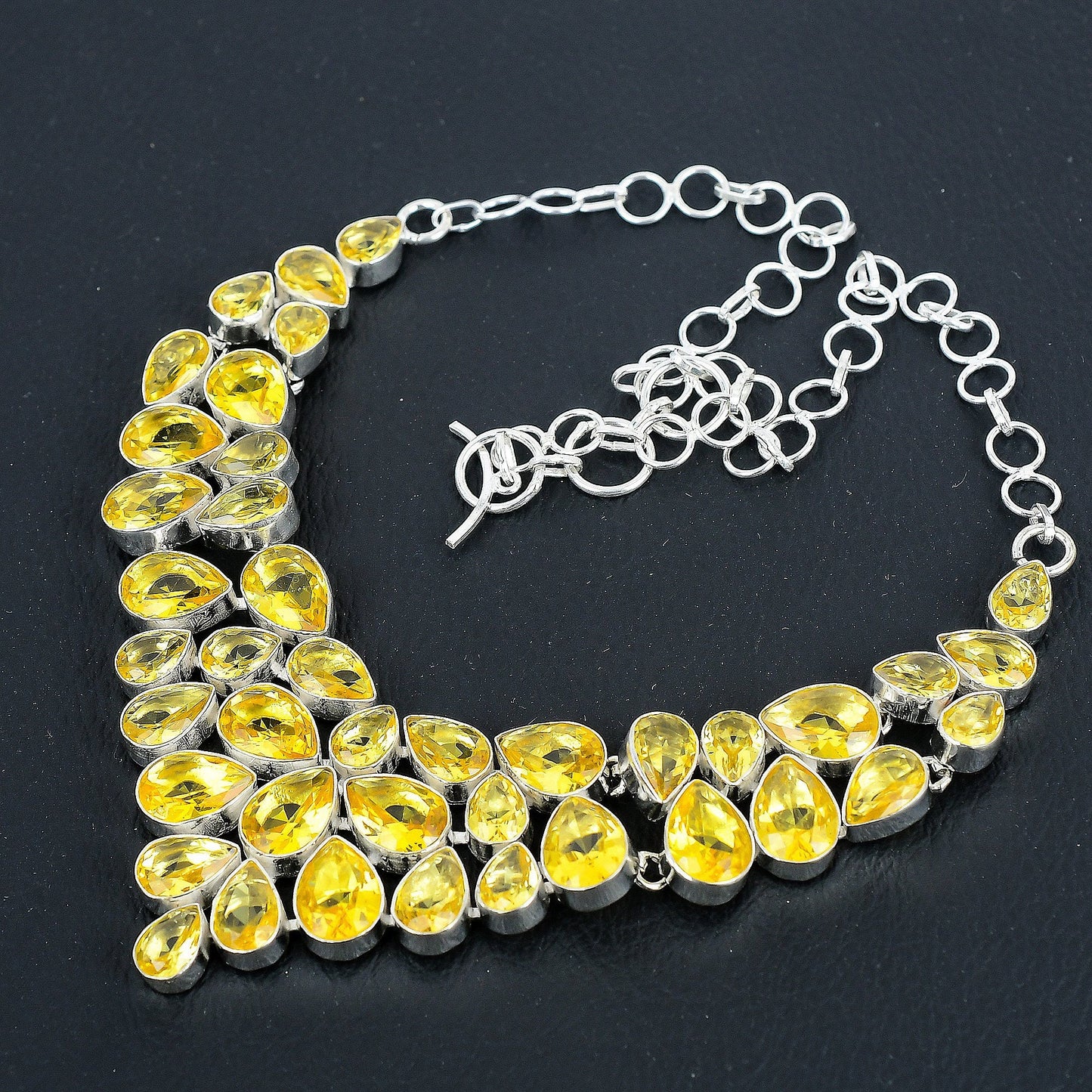 Yellow Citrine Gemstone Necklace