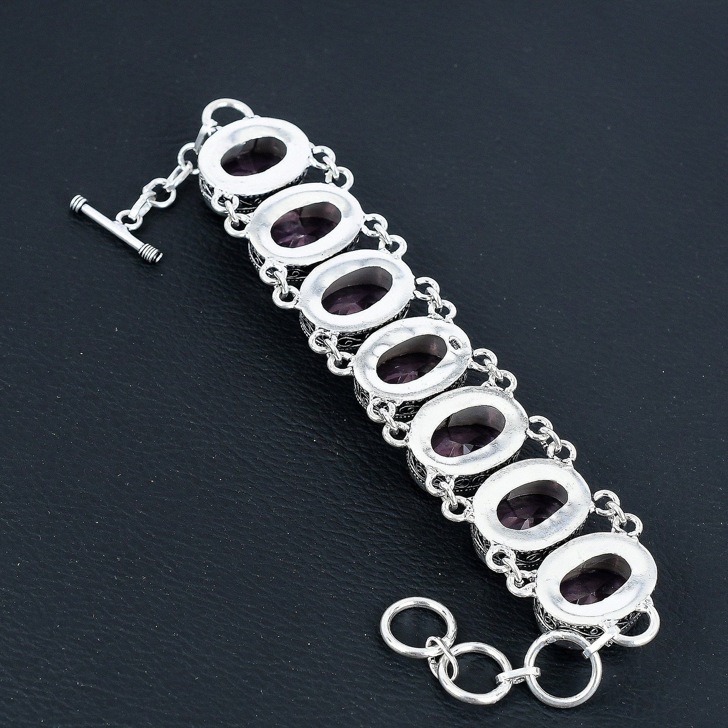 Pink Kunzite Sterling Silver Necklace & Bracelet Set
