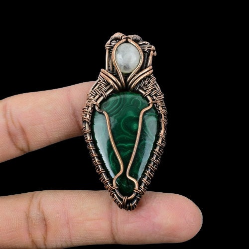 Green Malachite Gemstone Pendant