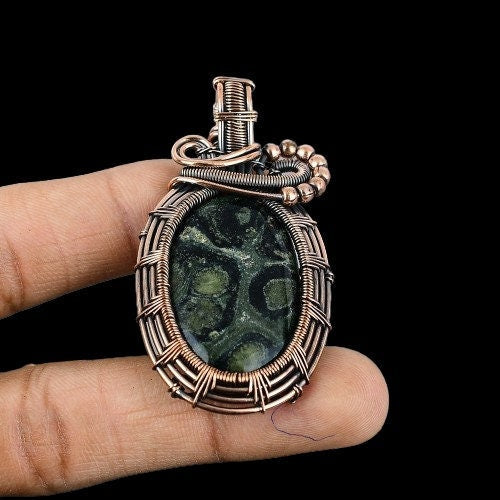 Black Galaxy Jasper Gemstone Pendant