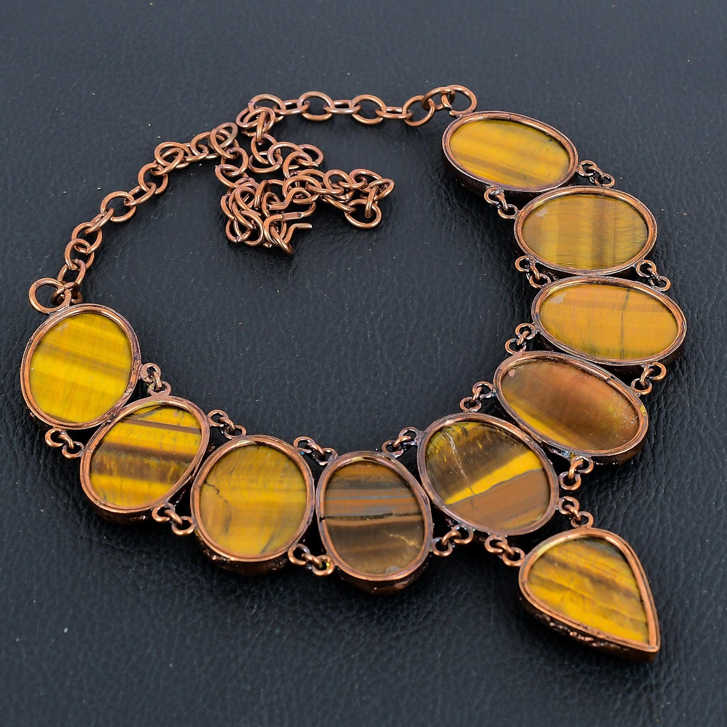 Golden Brown Tiger Eye Gemstone Necklace