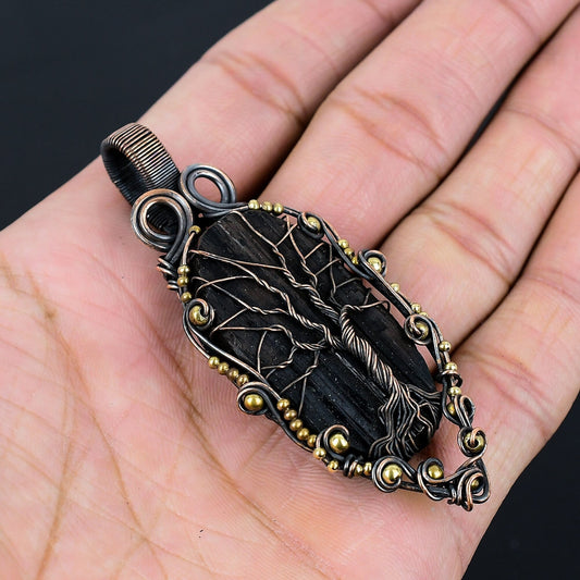 Black Tourmaline Gemstone Pendant