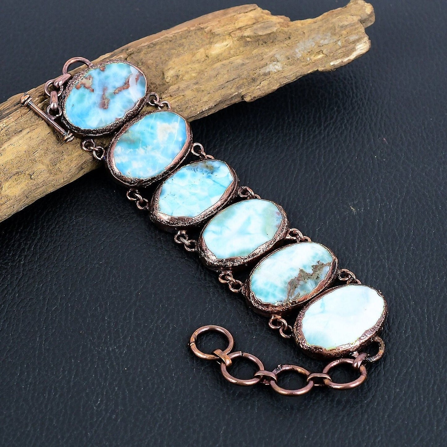 Blue Larimar Gemstone Bracelet