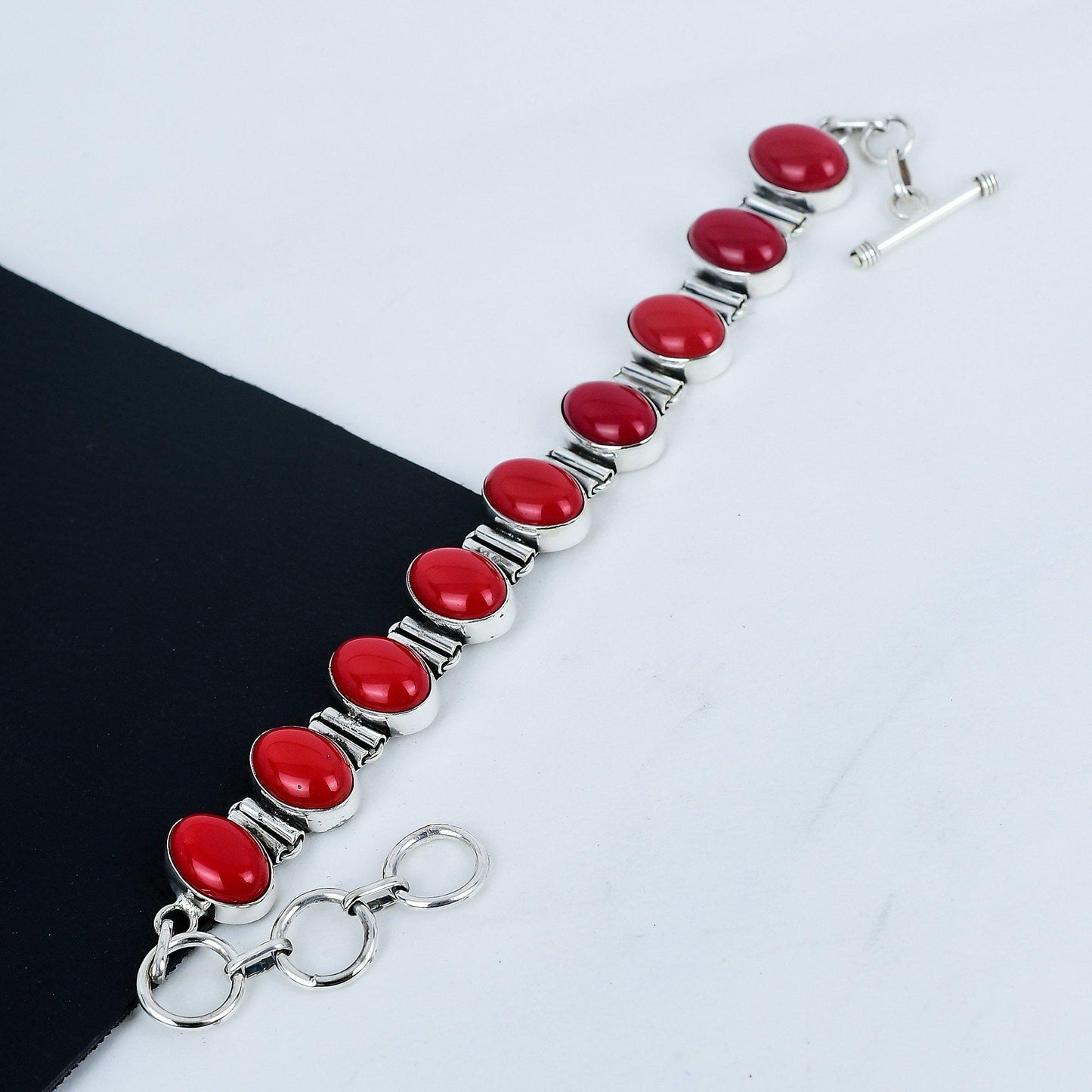Red Coral Gemstone Bracelet