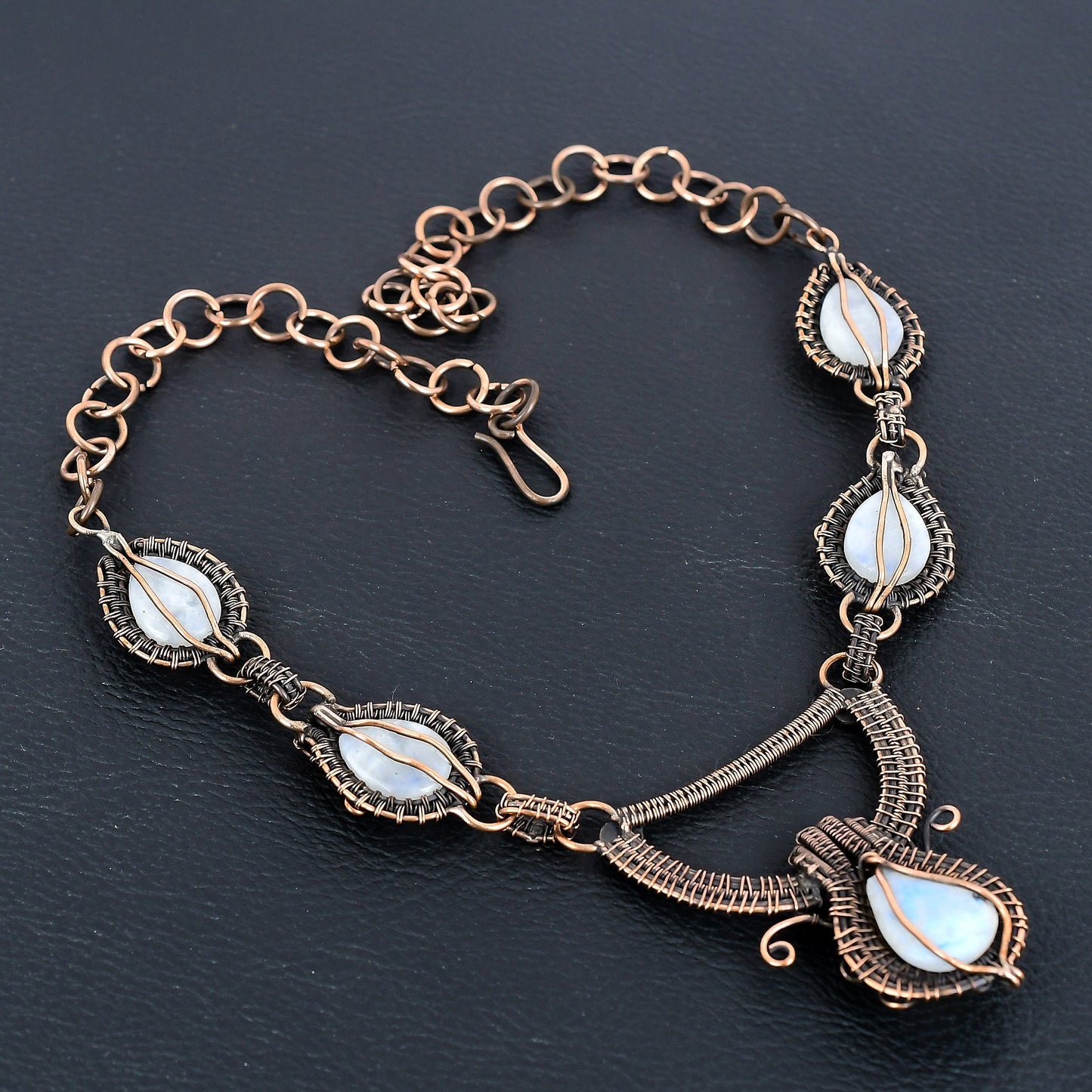 White Moonstone Gemstone Necklace