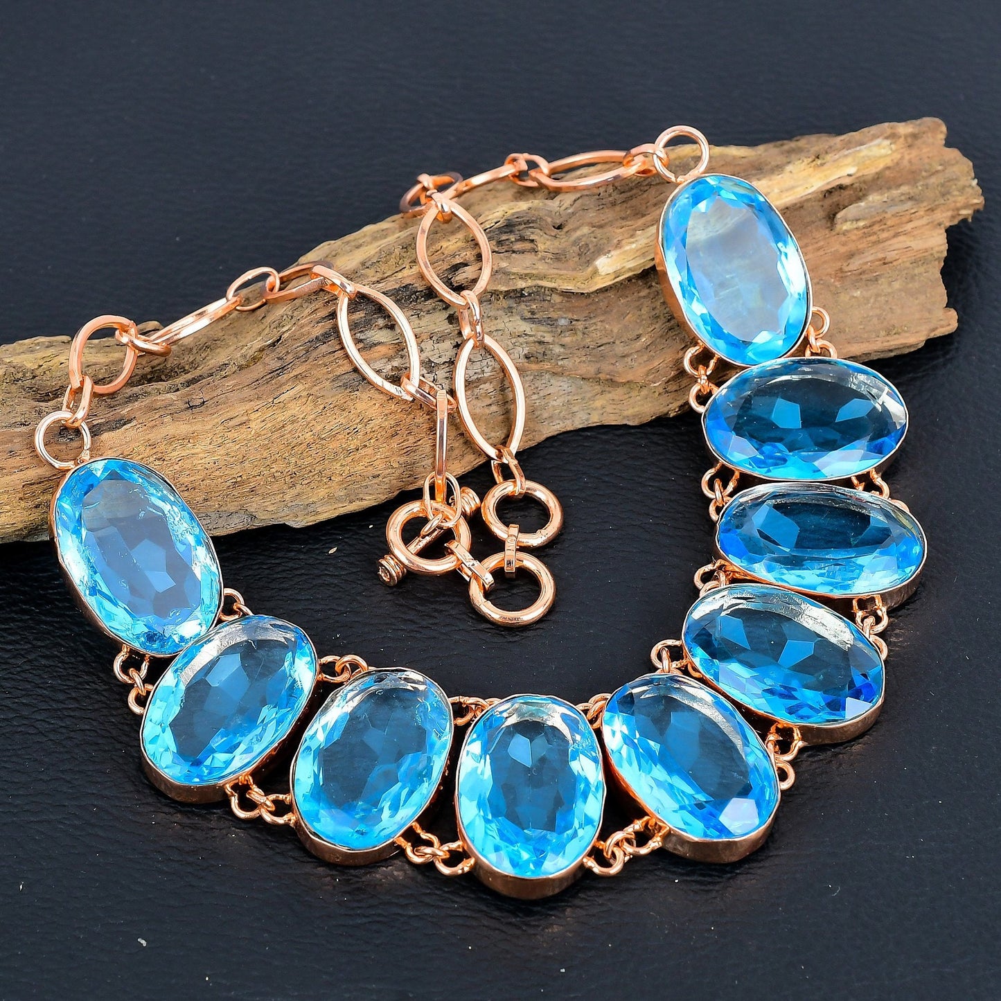 Blue Topaz Gemstone Necklace