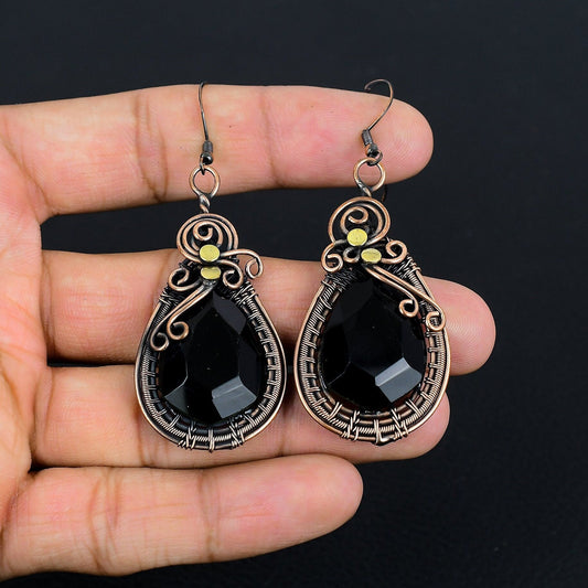 Black Spinel Gemstone Earrings