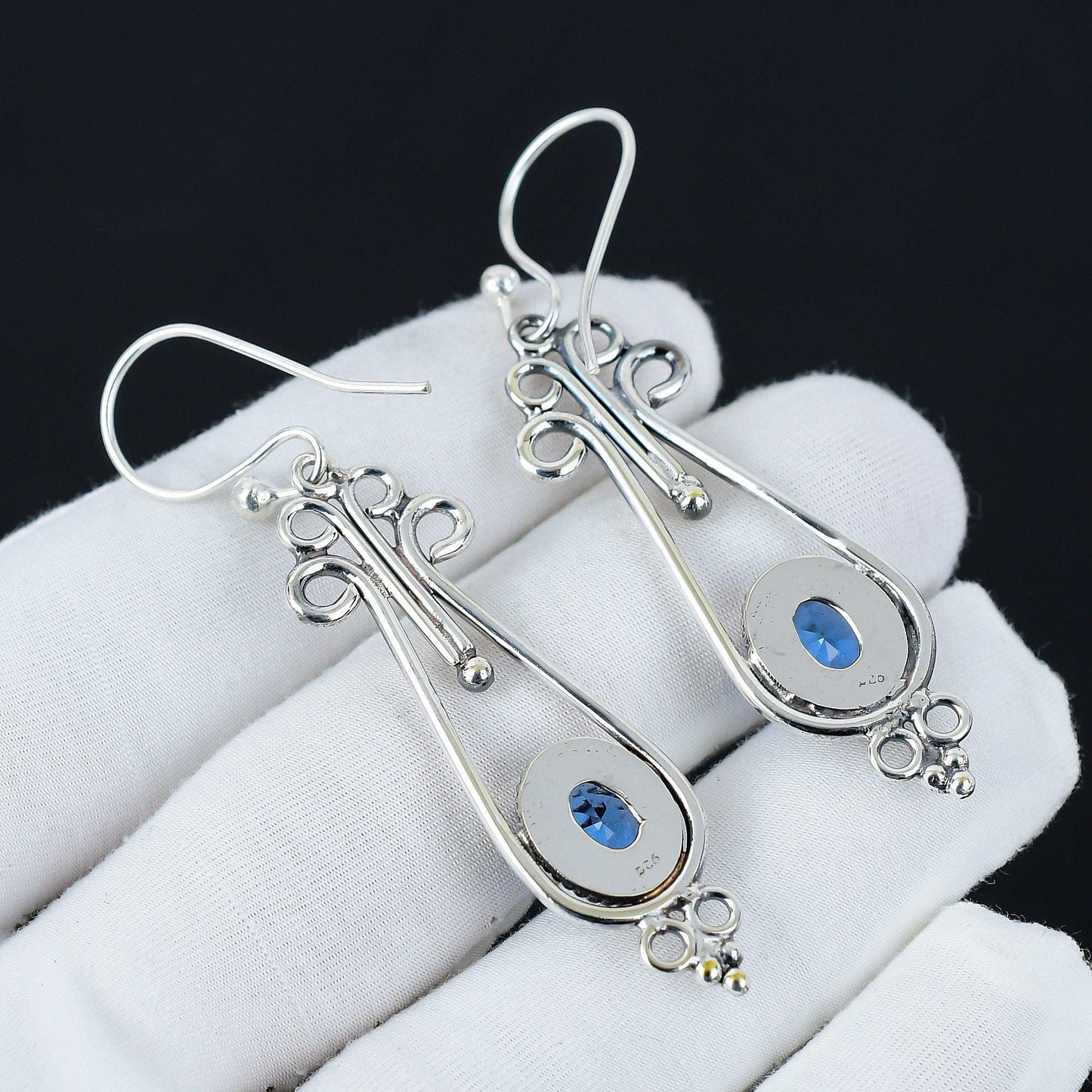 Swiss Blue Topaz Sterling Silver Earrings