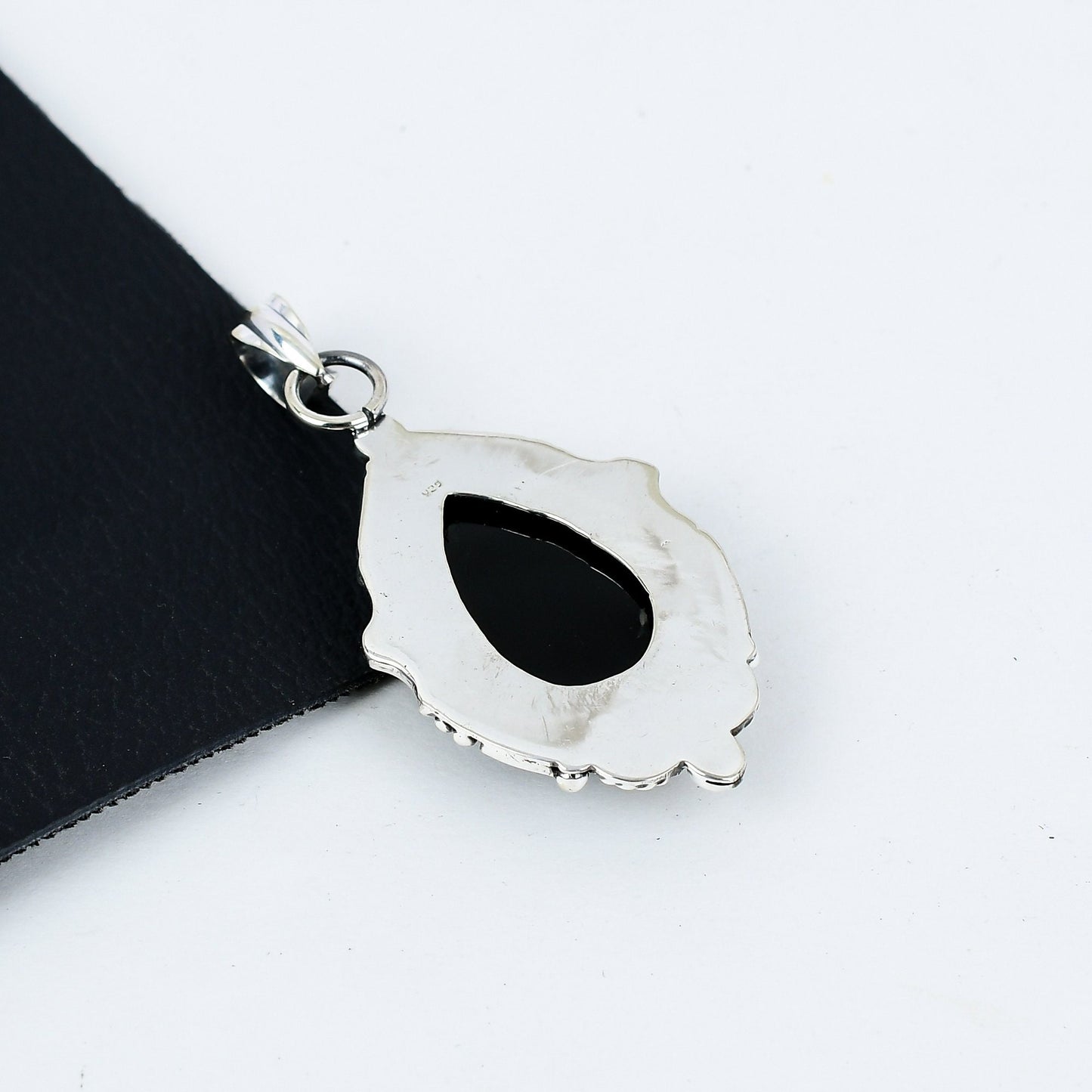 Black Onyx Sterling Silver Gemstone Pendant