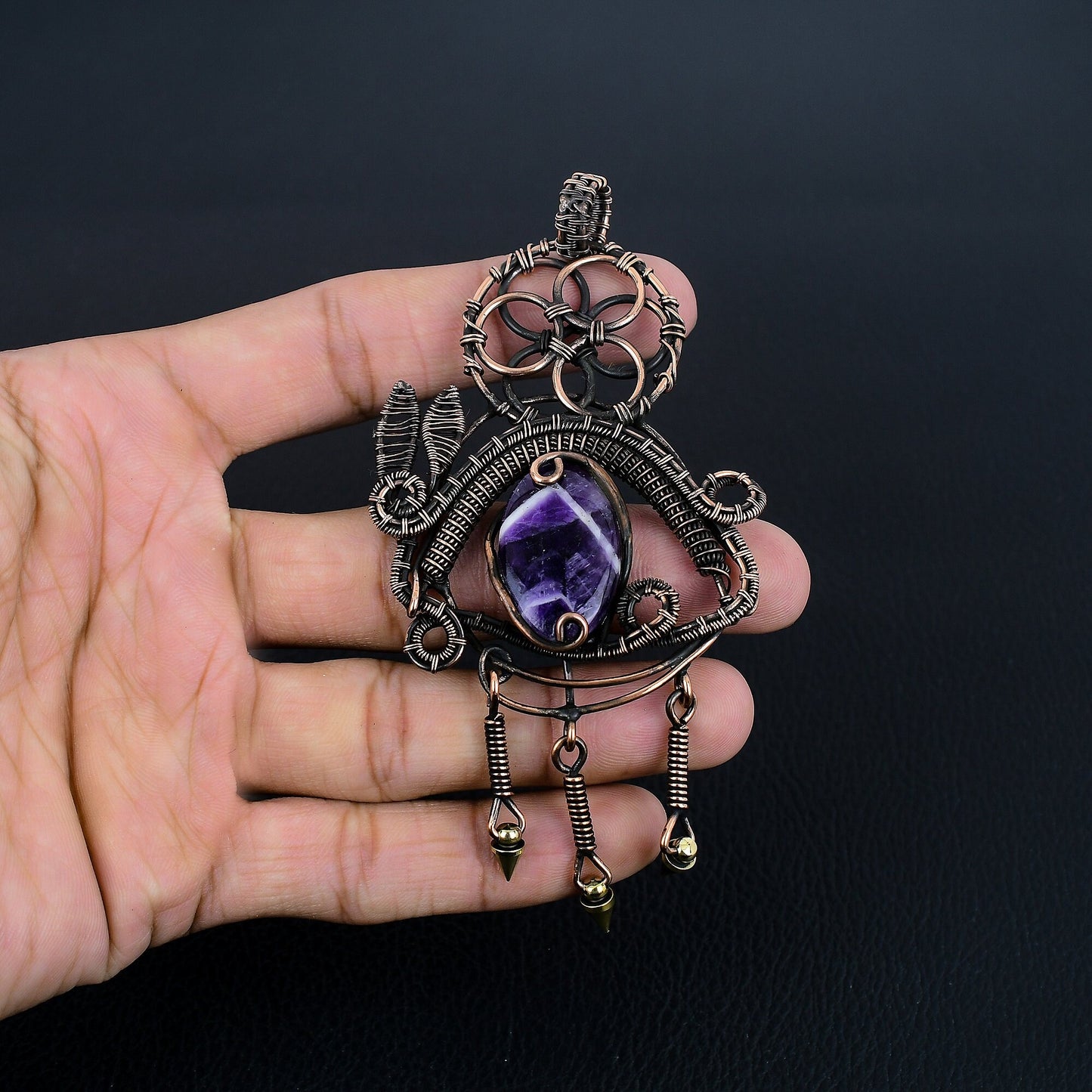 Purple Amethyst Gemstone Pendant