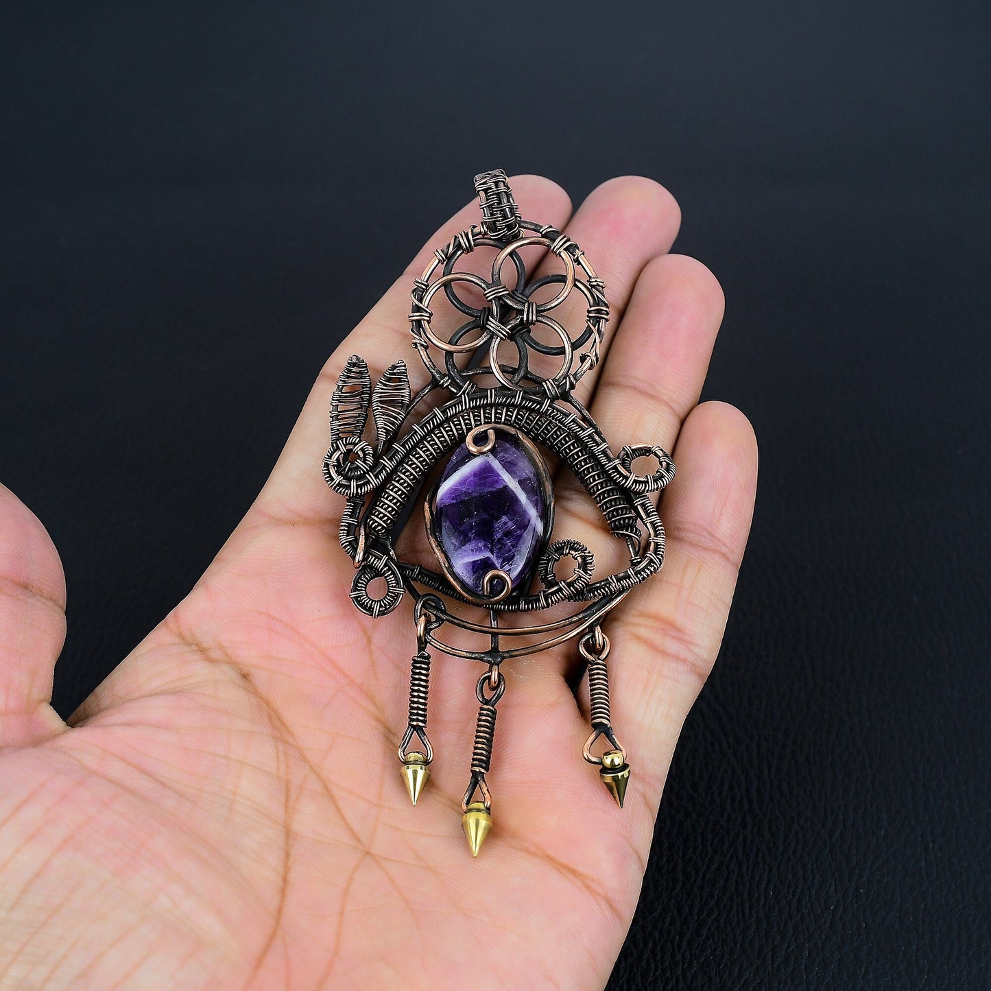 Purple Amethyst Gemstone Pendant