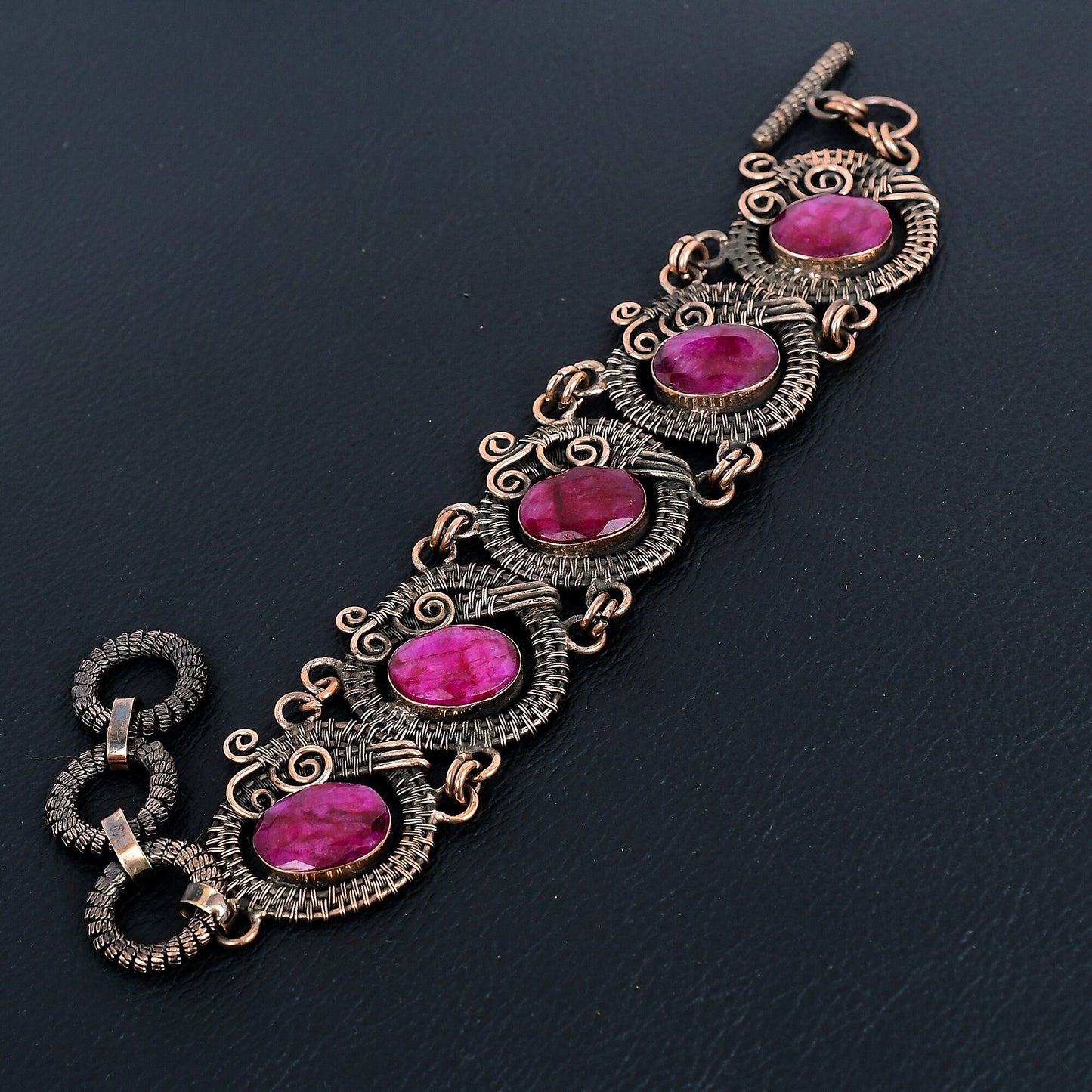 Red Ruby Gemstone Bracelet