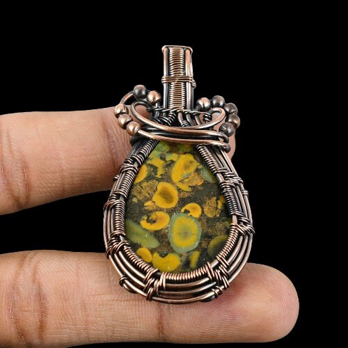 Multicolor Fruit Jasper Gemstone Pendant
