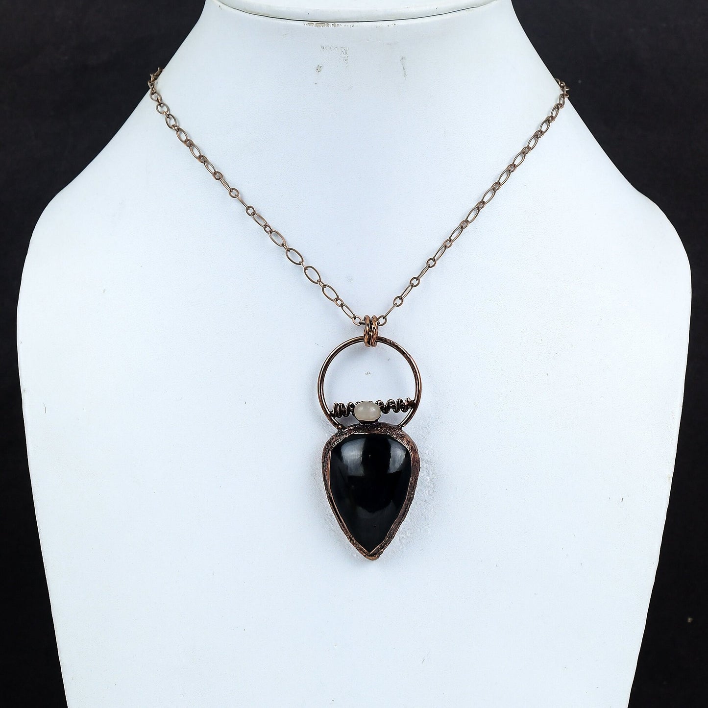 Black Obsidian Gemstone Pendant