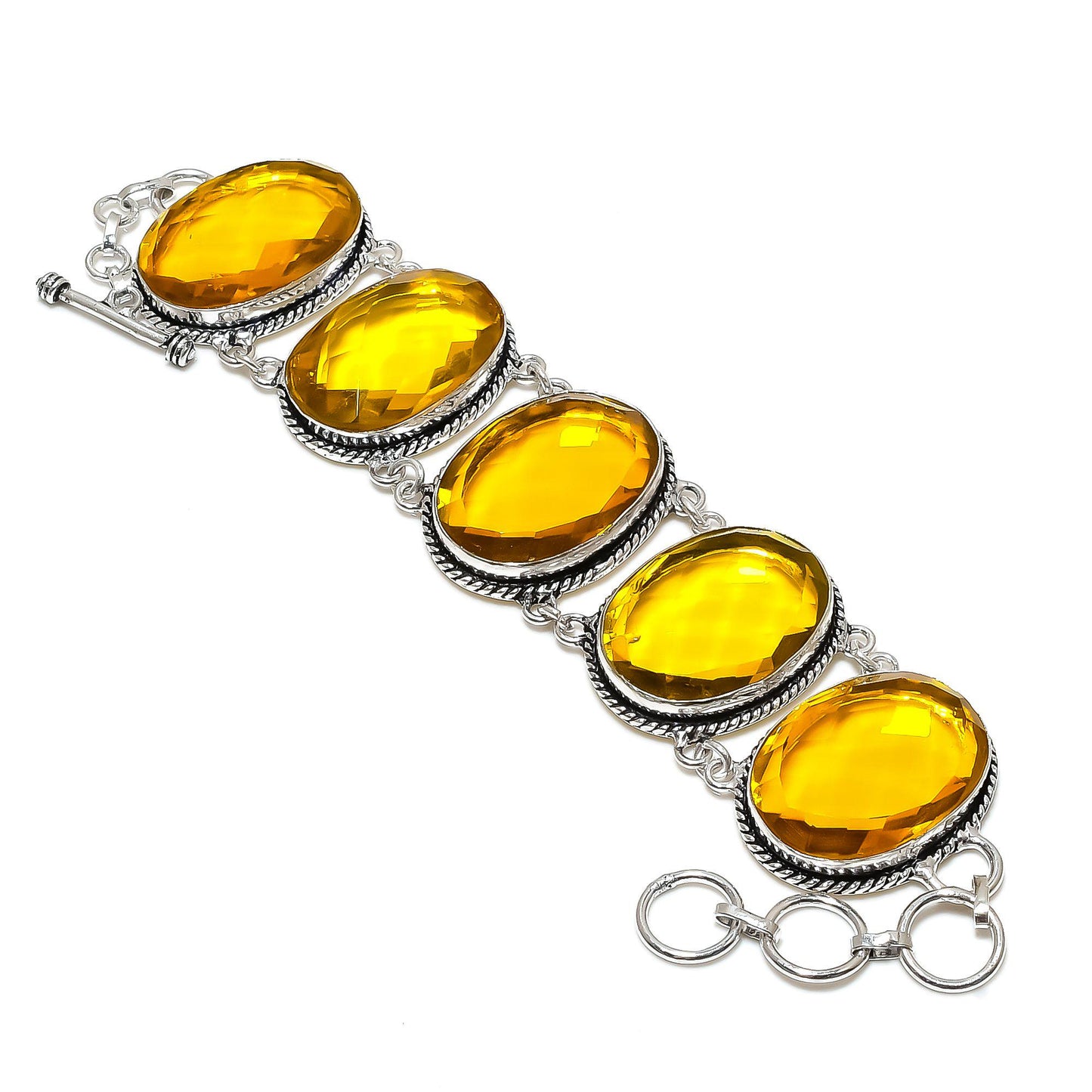 Honey Topaz Sterling Silver Bracelet