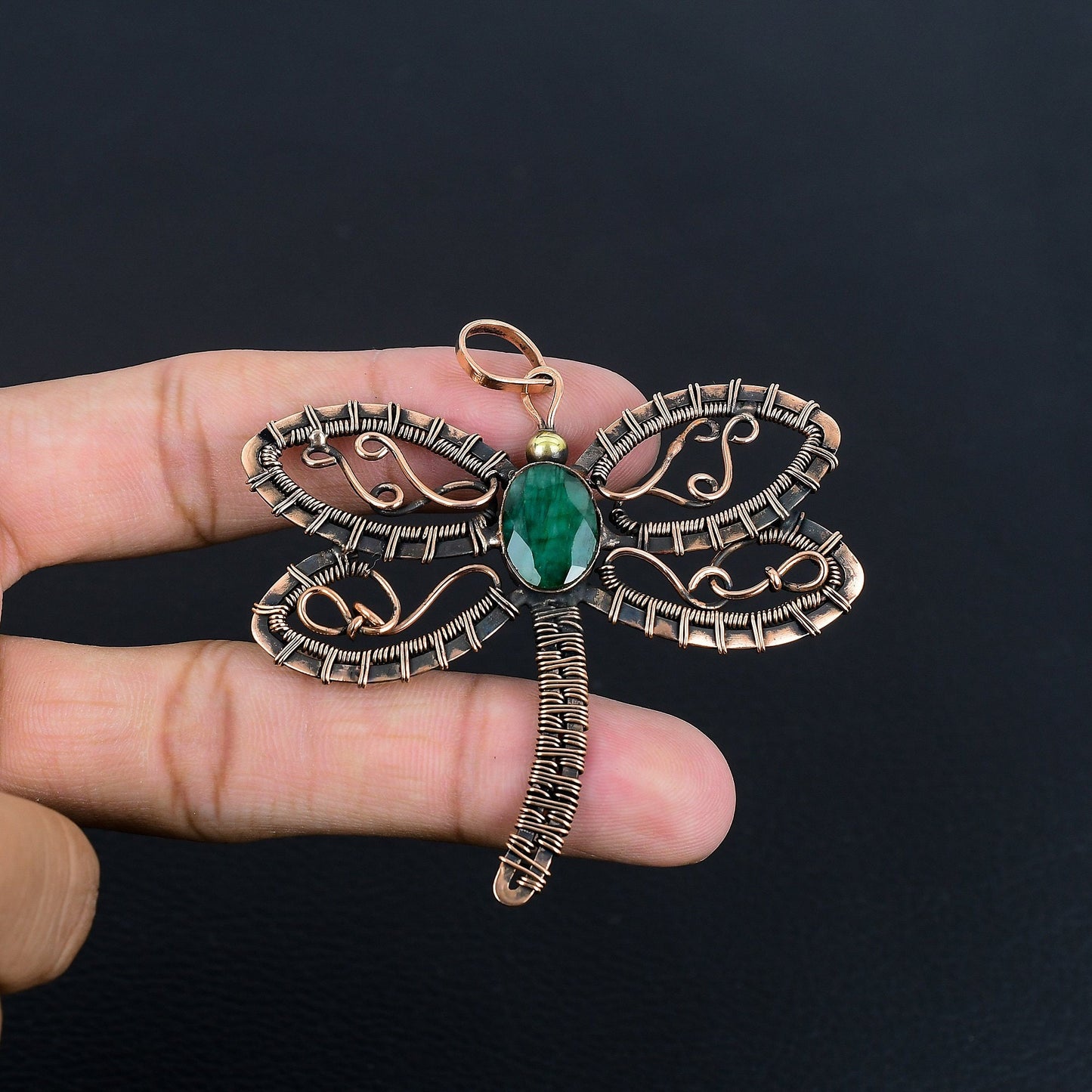 Green Emerald Gemstone Pendant