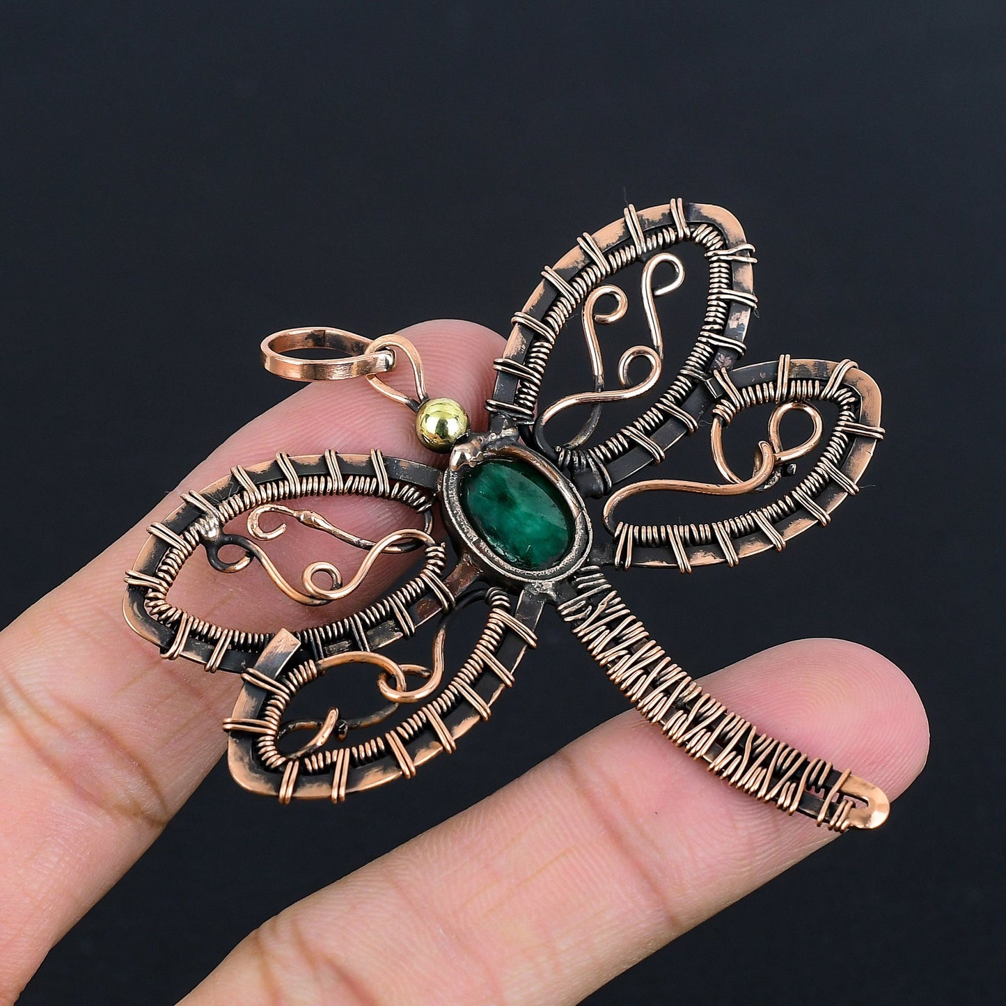 Green Emerald Gemstone Pendant