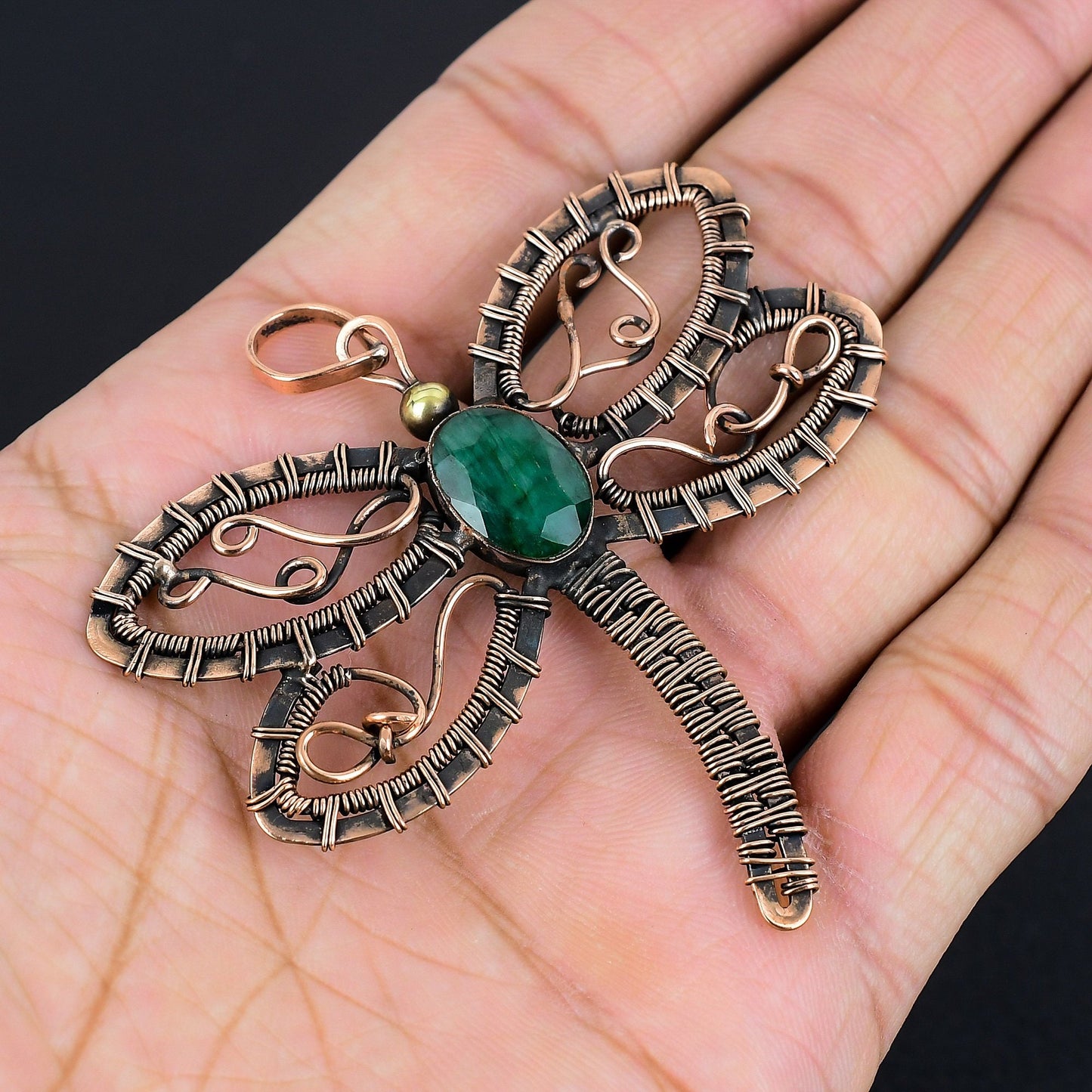 Green Emerald Gemstone Pendant