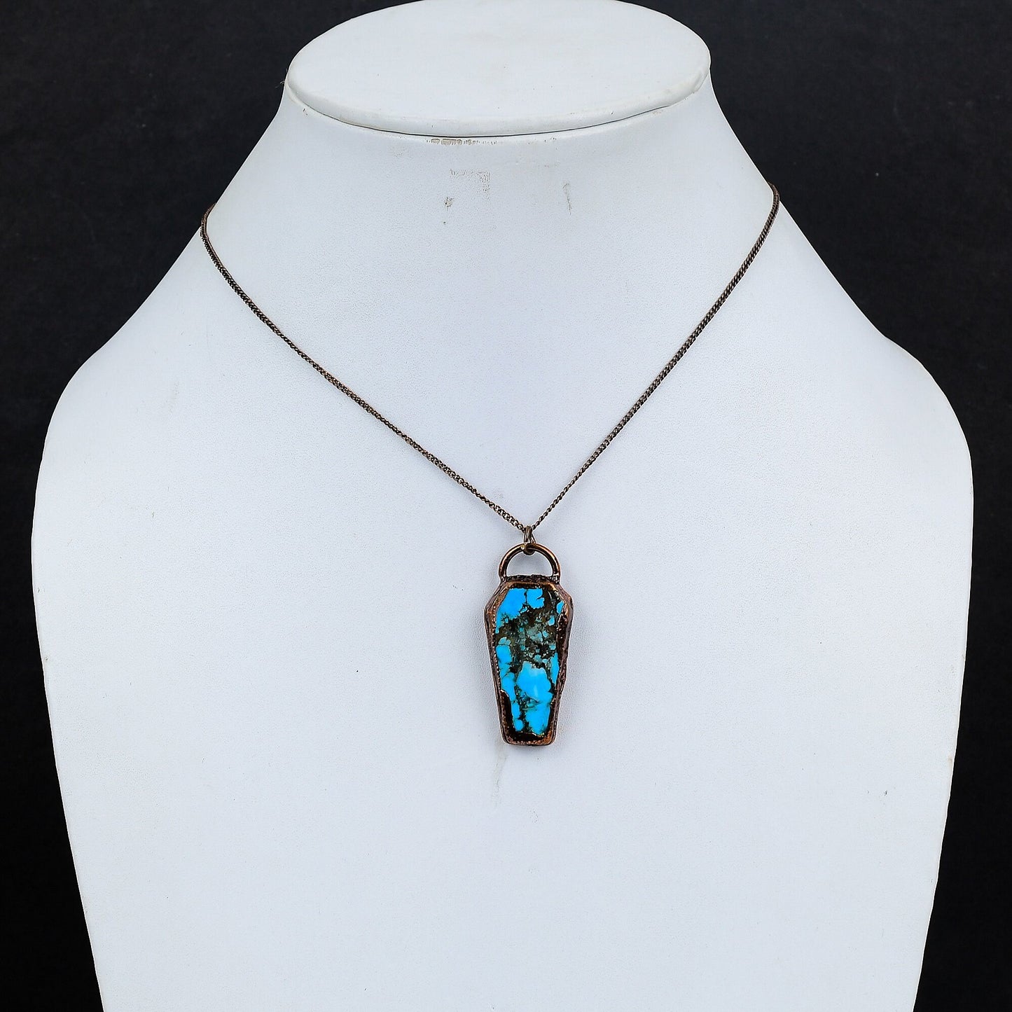 Turquoise Coffin Gemstone Pendant