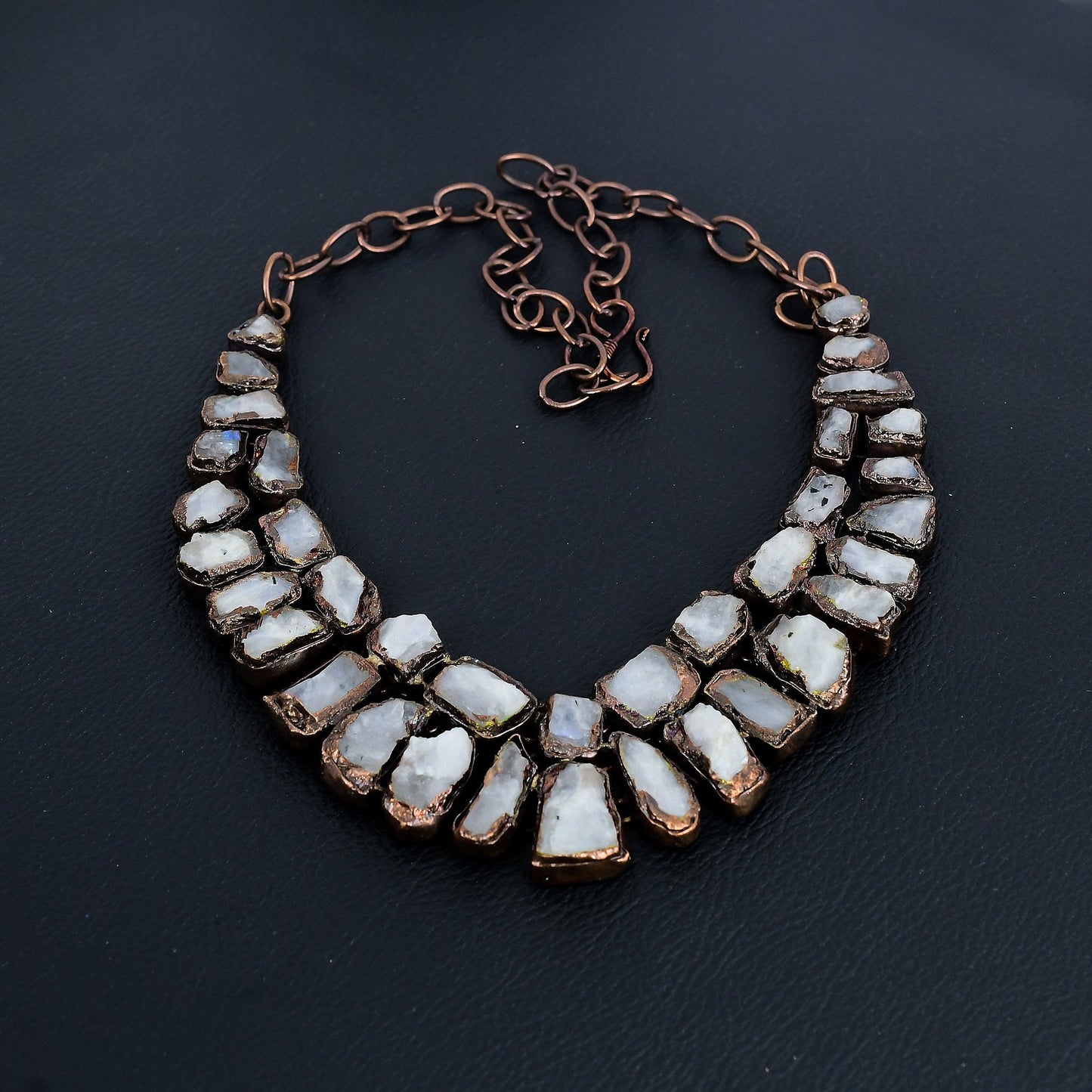 Rainbow Moonstone Gemstone Necklace