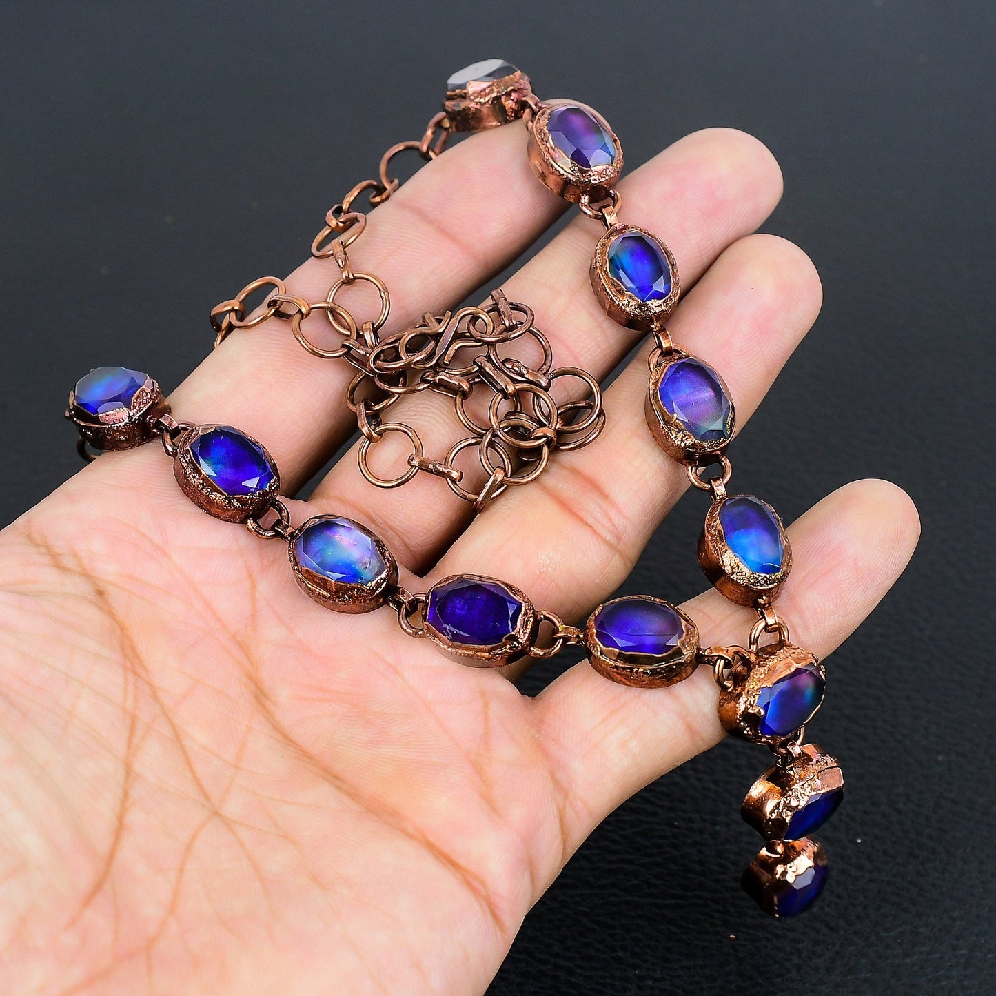 Multicolor Ammolite Gemstone Necklace