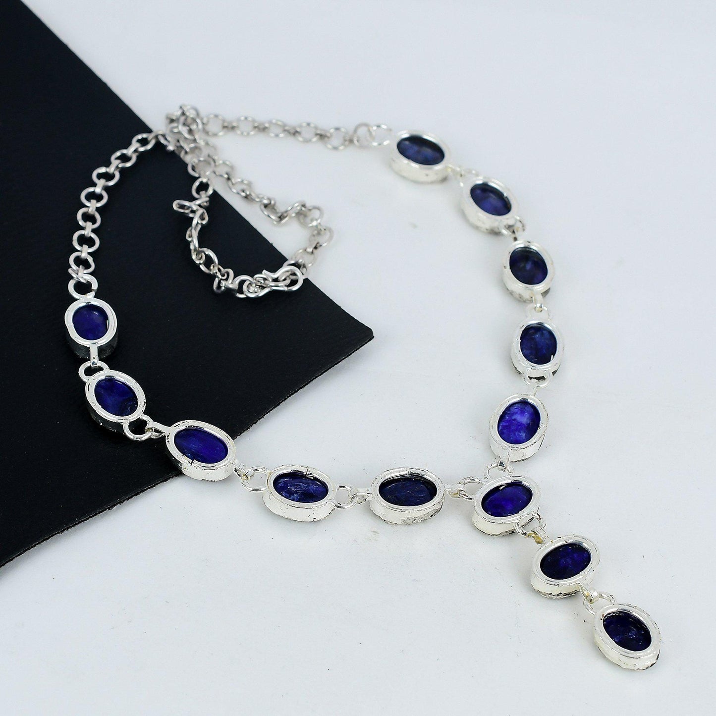 Blue Sapphire Gemstone Necklace