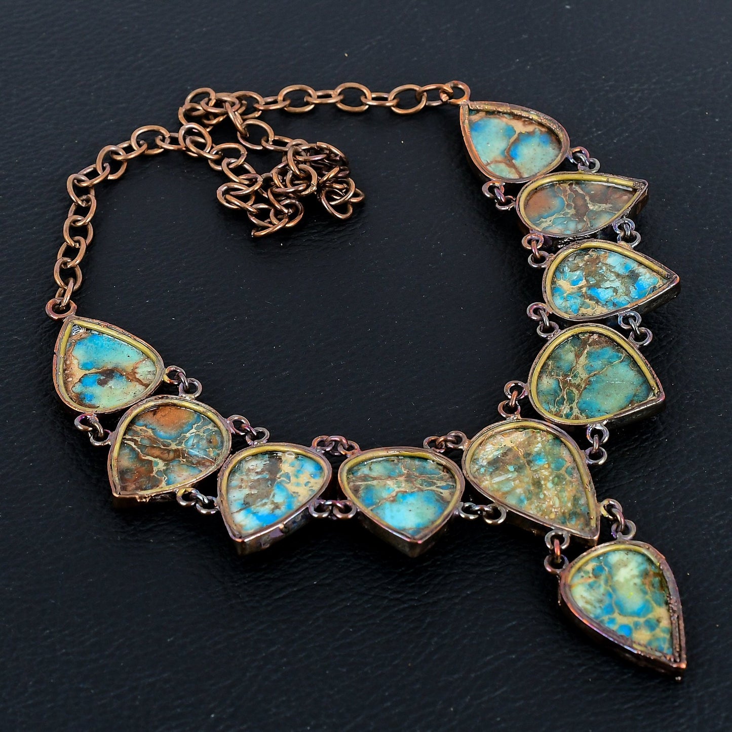 Blue Sea Sediment Gemstone Necklace