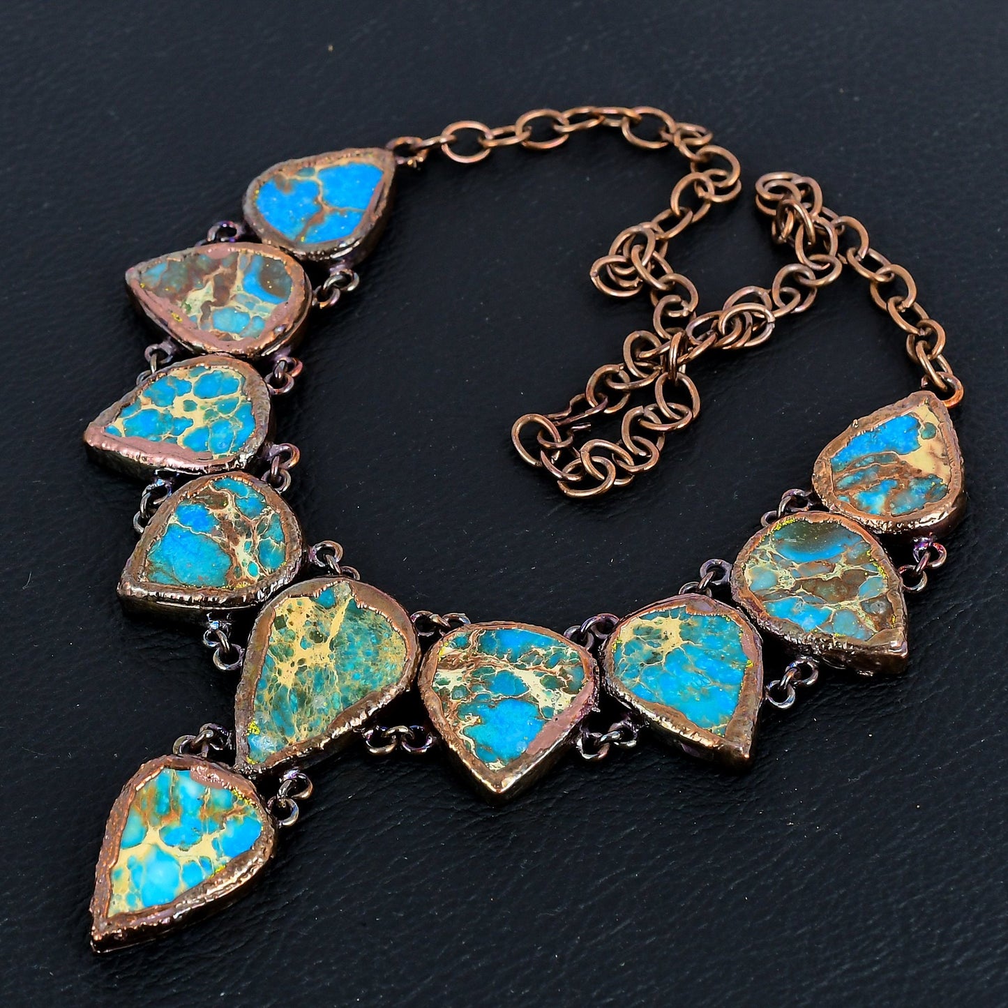 Blue Sea Sediment Gemstone Necklace