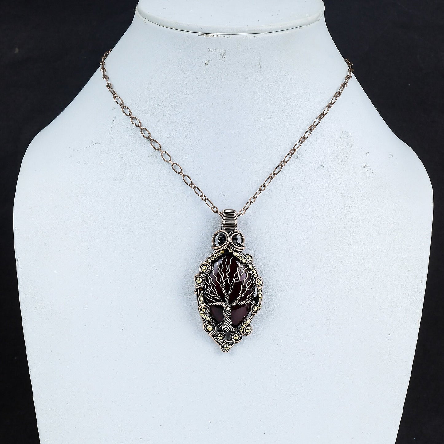Red Labradorite Gemstone Pendant