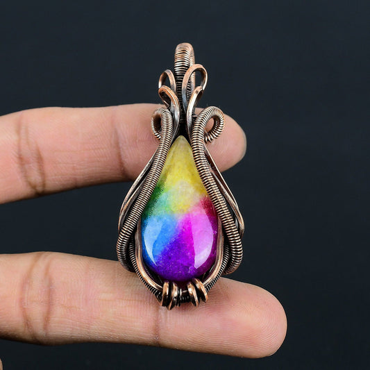 Rainbow Solar Quartz Gemstone Pendant