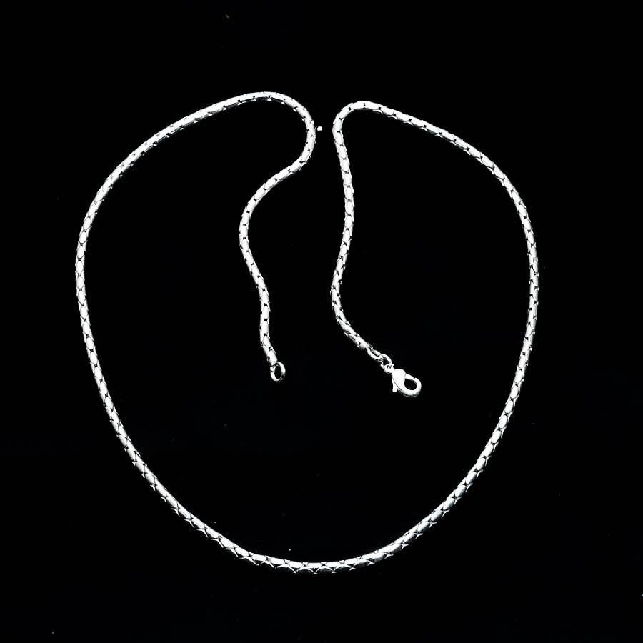 Silver Gemstone Snake Chain