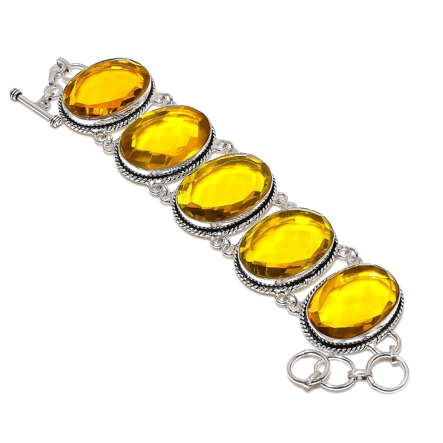 Yellow Citrine Gemstone Bracelet