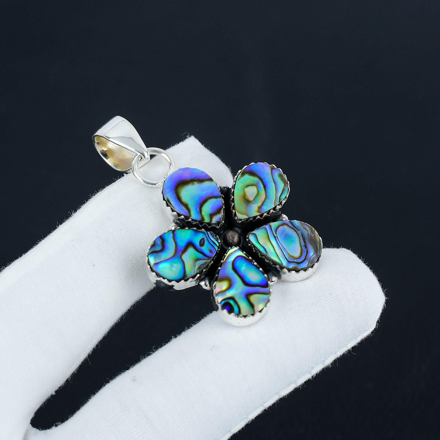 Iridescent Abalone Shell Pendant