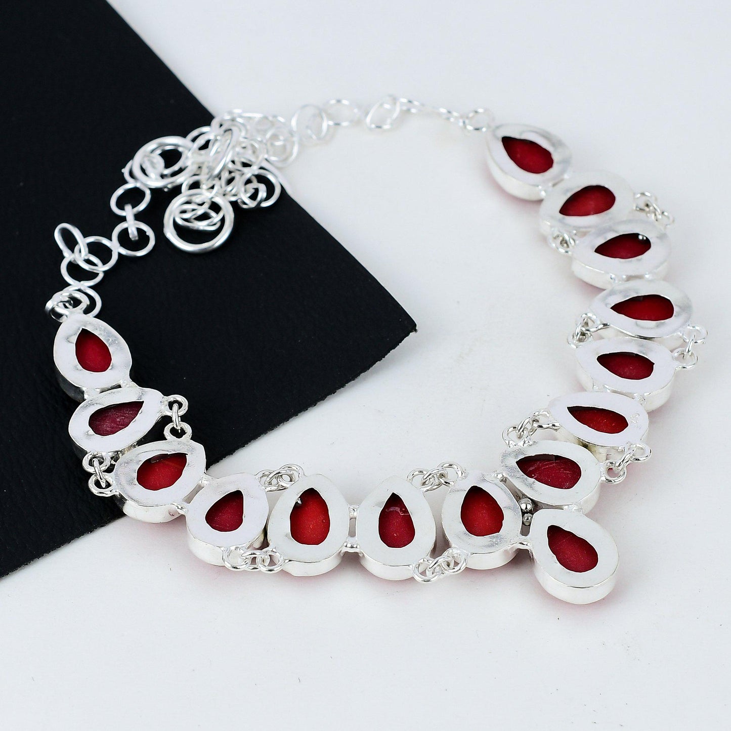 Red Coral Gemstone Necklace