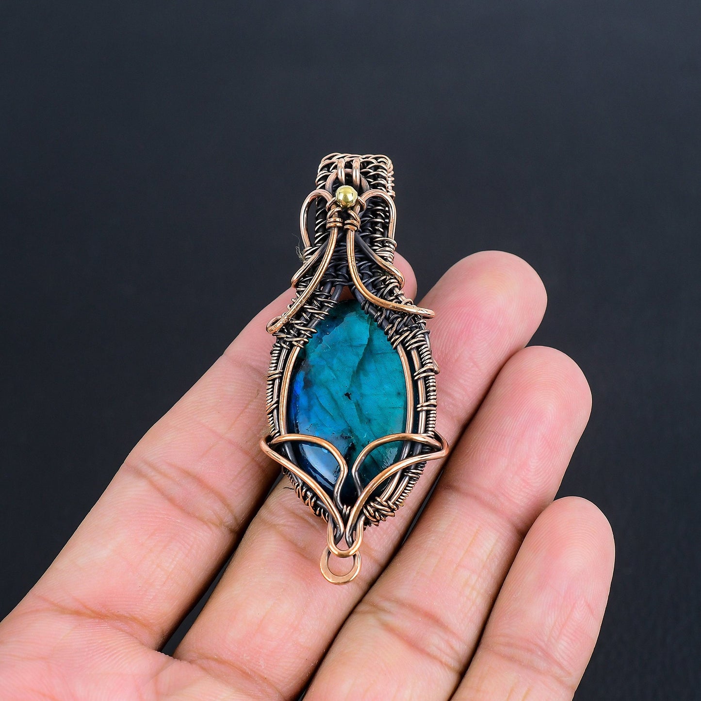 Blue Labradorite Gemstone Pendant