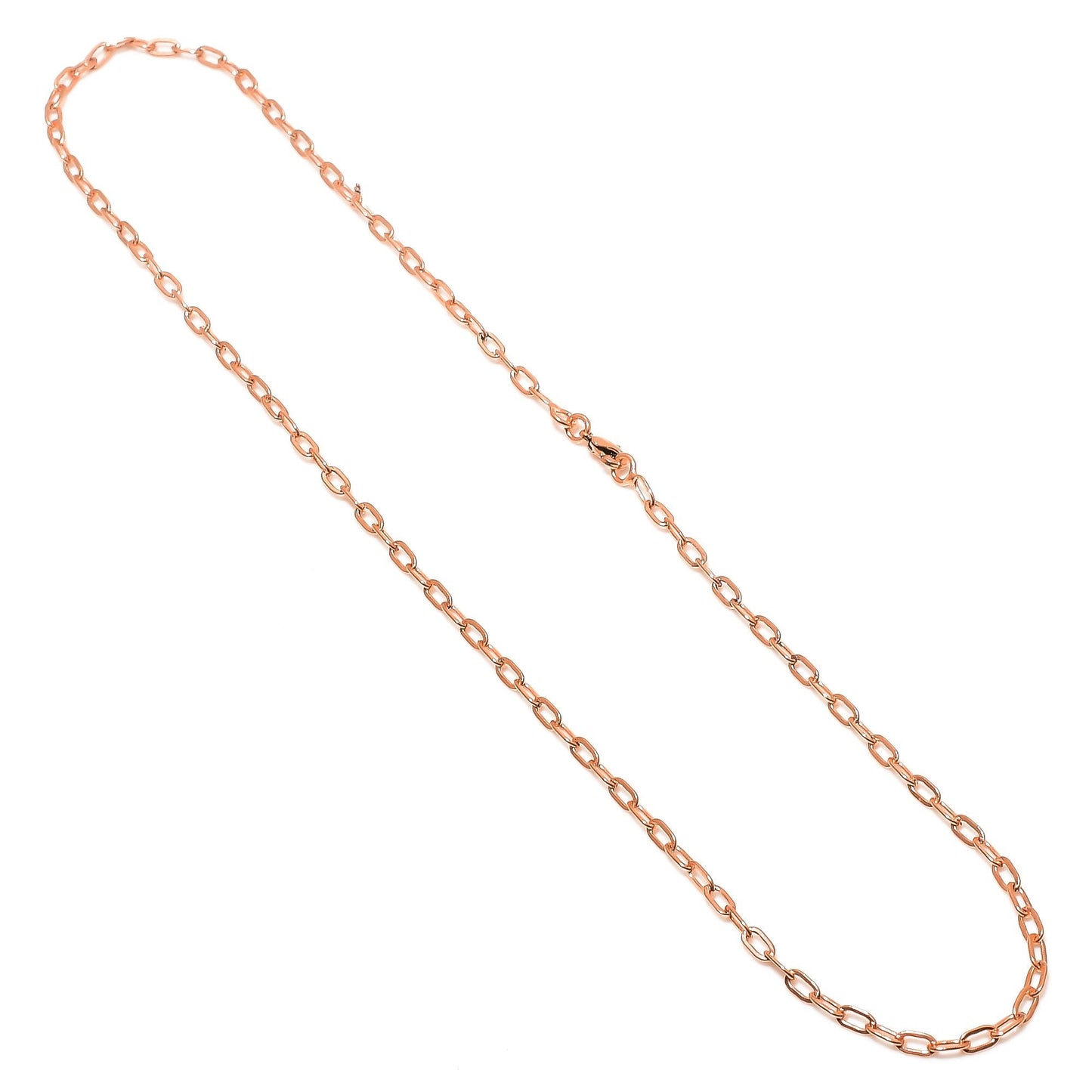 Oxidized Copper Gemstone Link Chain