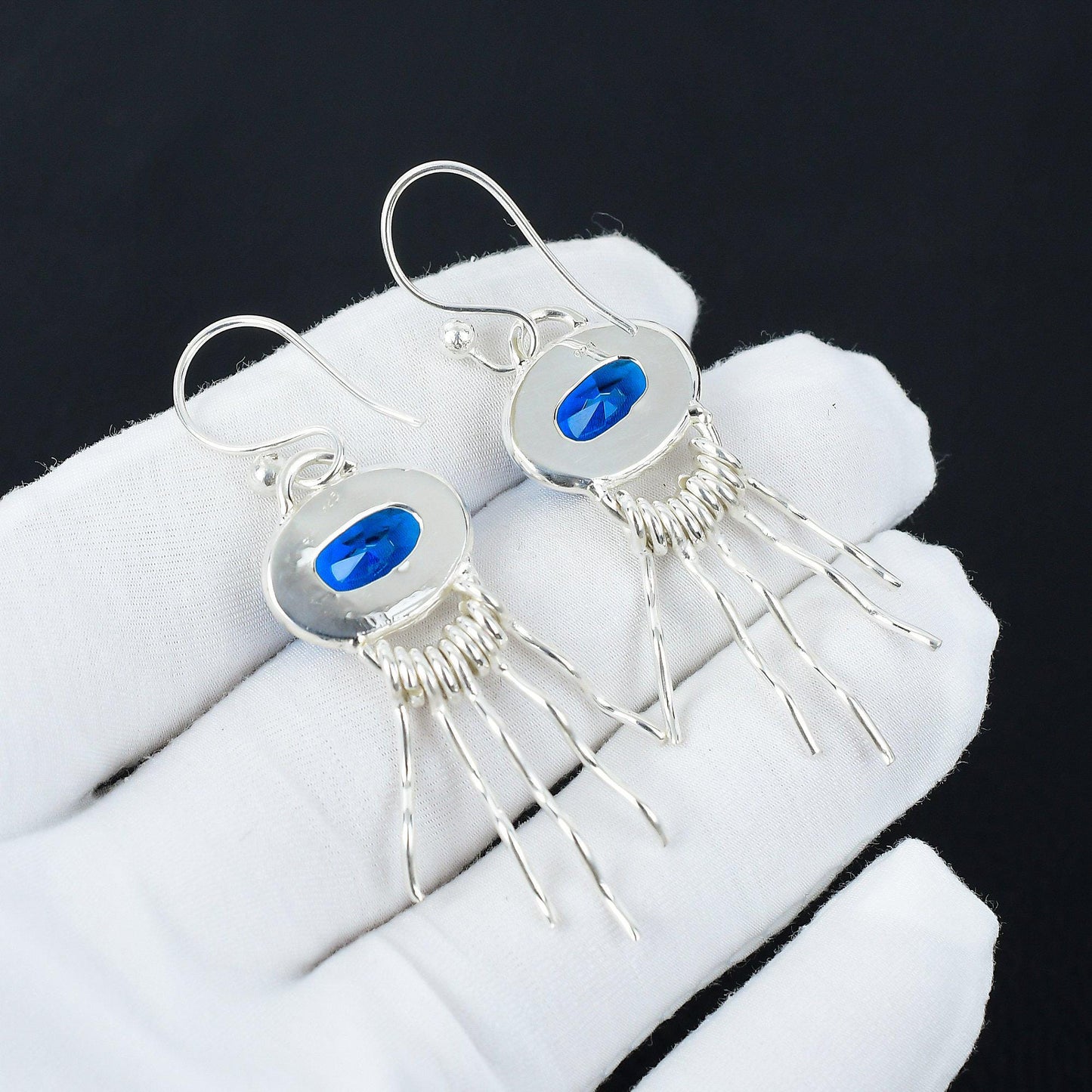 Swiss Blue Topaz Sterling Silver Earrings