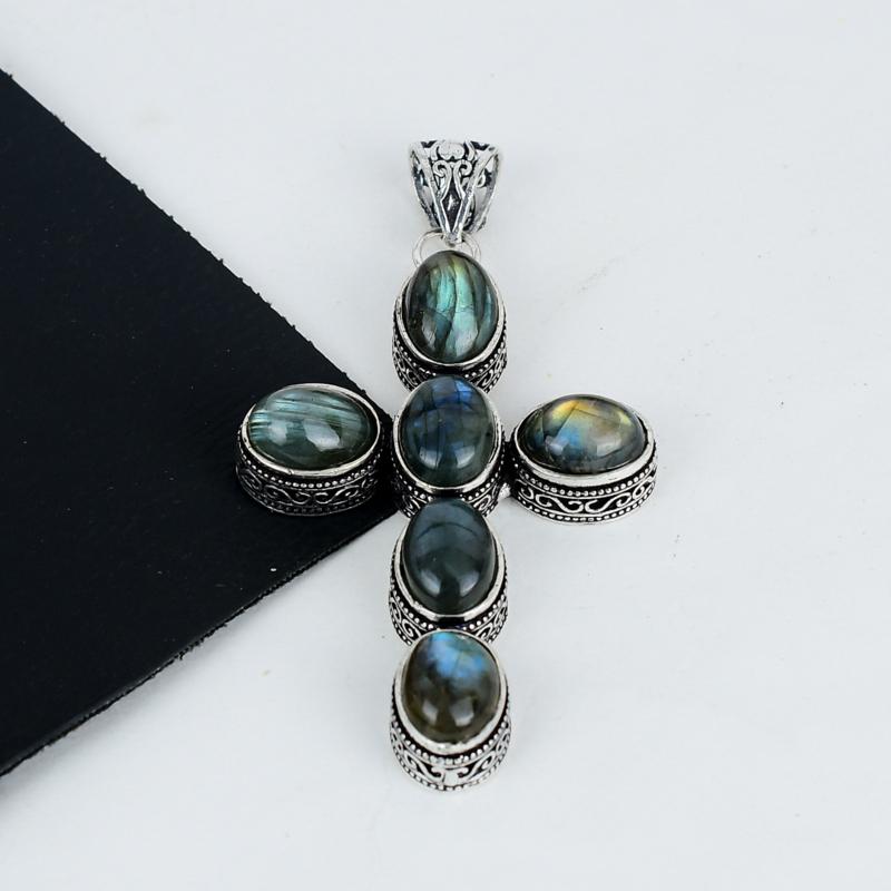 Blue Labradorite Gemstone Pendant