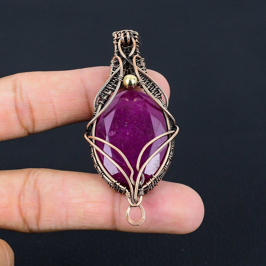 Red Ruby Gemstone Pendant