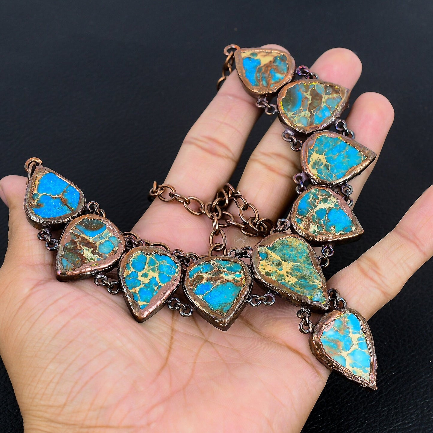 Blue Sea Sediment Gemstone Necklace
