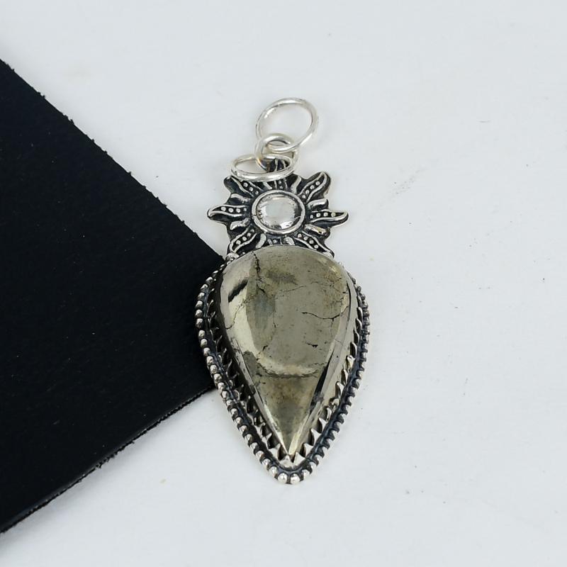 Golden Pyrite Gemstone Pendant