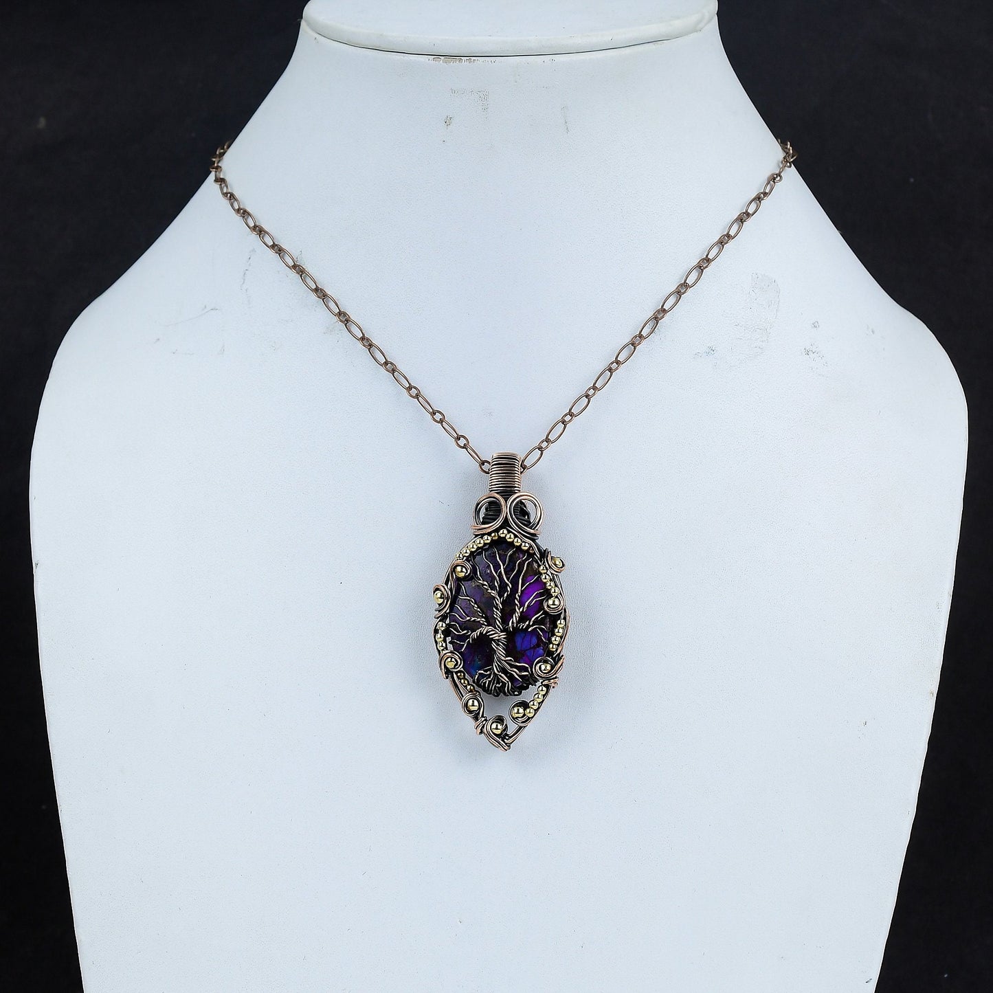Purple Turquoise Gemstone Pendant